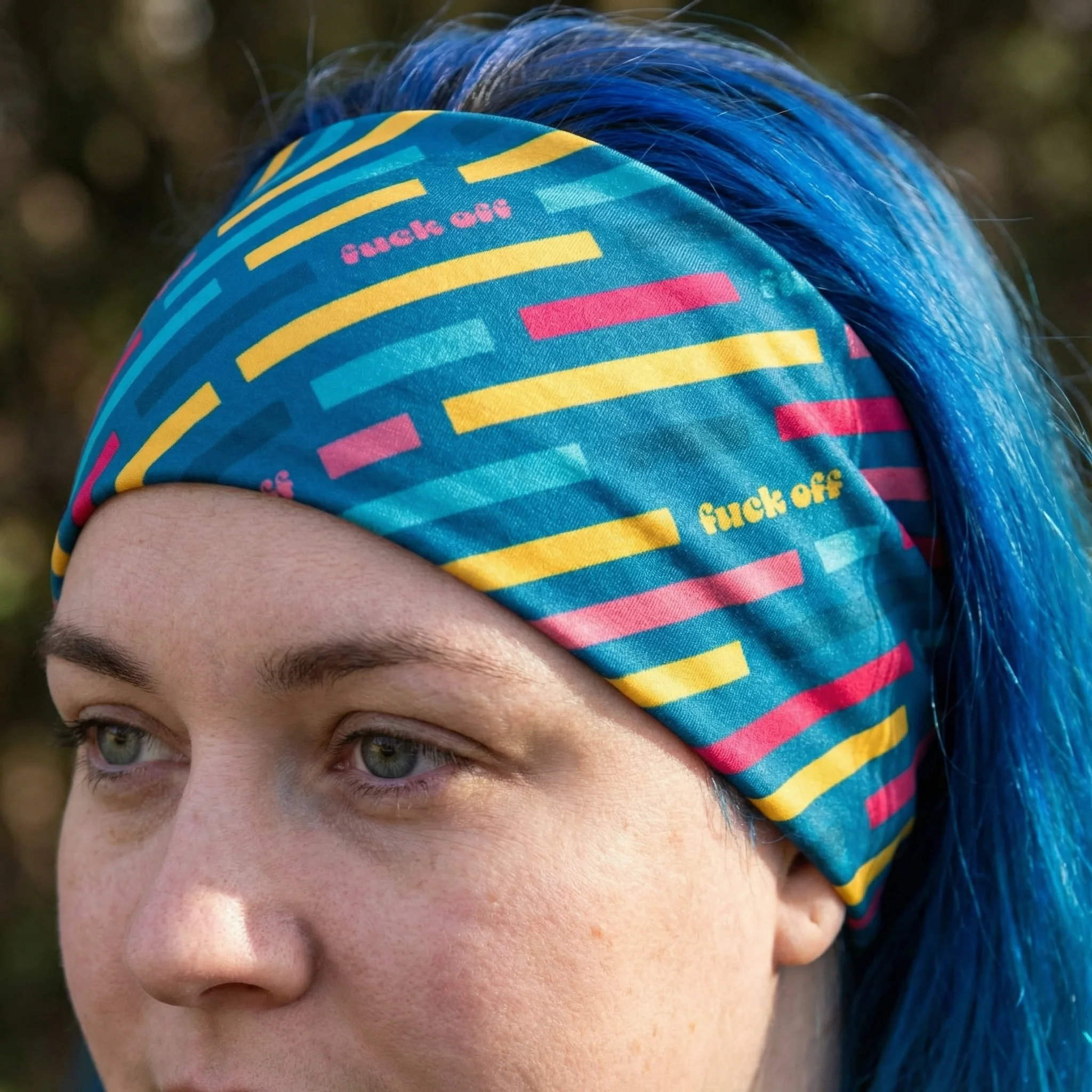 Fuck Off Headband | Unisex Stretchable Headwrap | Smartass & Sass at GetBullish - Image 4