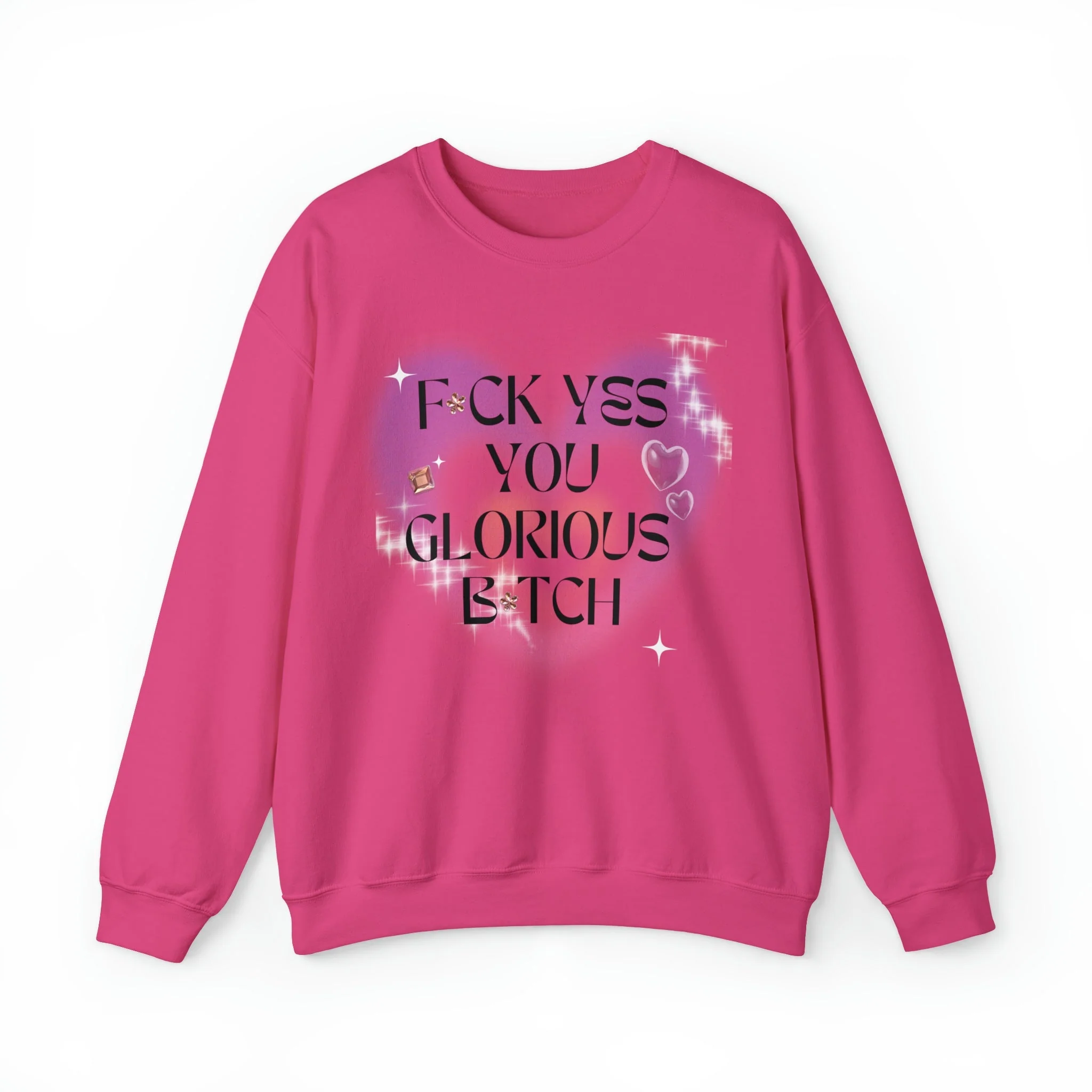 F💎ck Yes You Glorious B💎tch Unisex Heavy Blend™ Crewneck Sweatshirt Sizes SM-5XL | Plus Size Available - Image 12