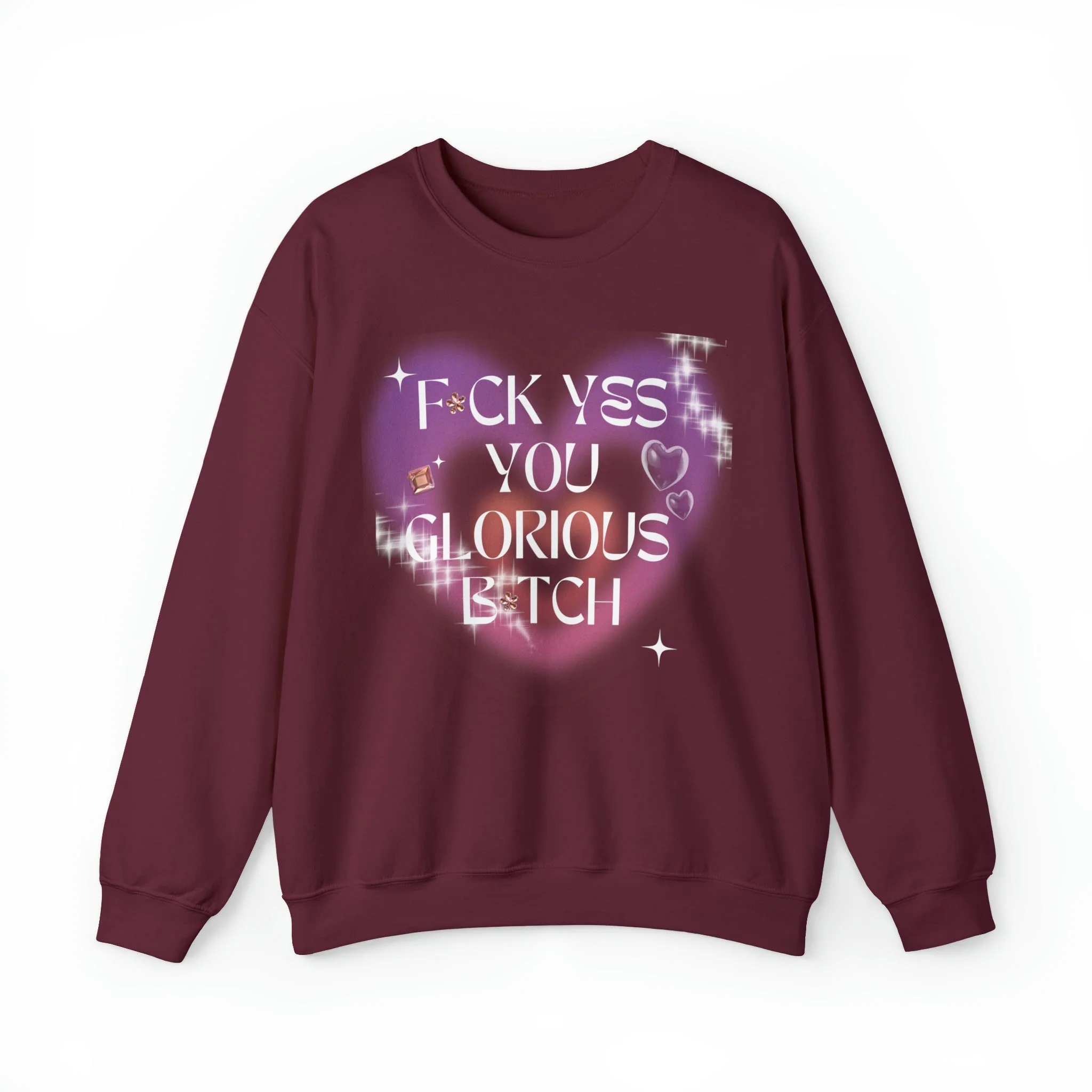 F💎ck Yes You Glorious B💎tch Unisex Heavy Blend™ Crewneck Sweatshirt Sizes SM-5XL | Plus Size Available - Image 13