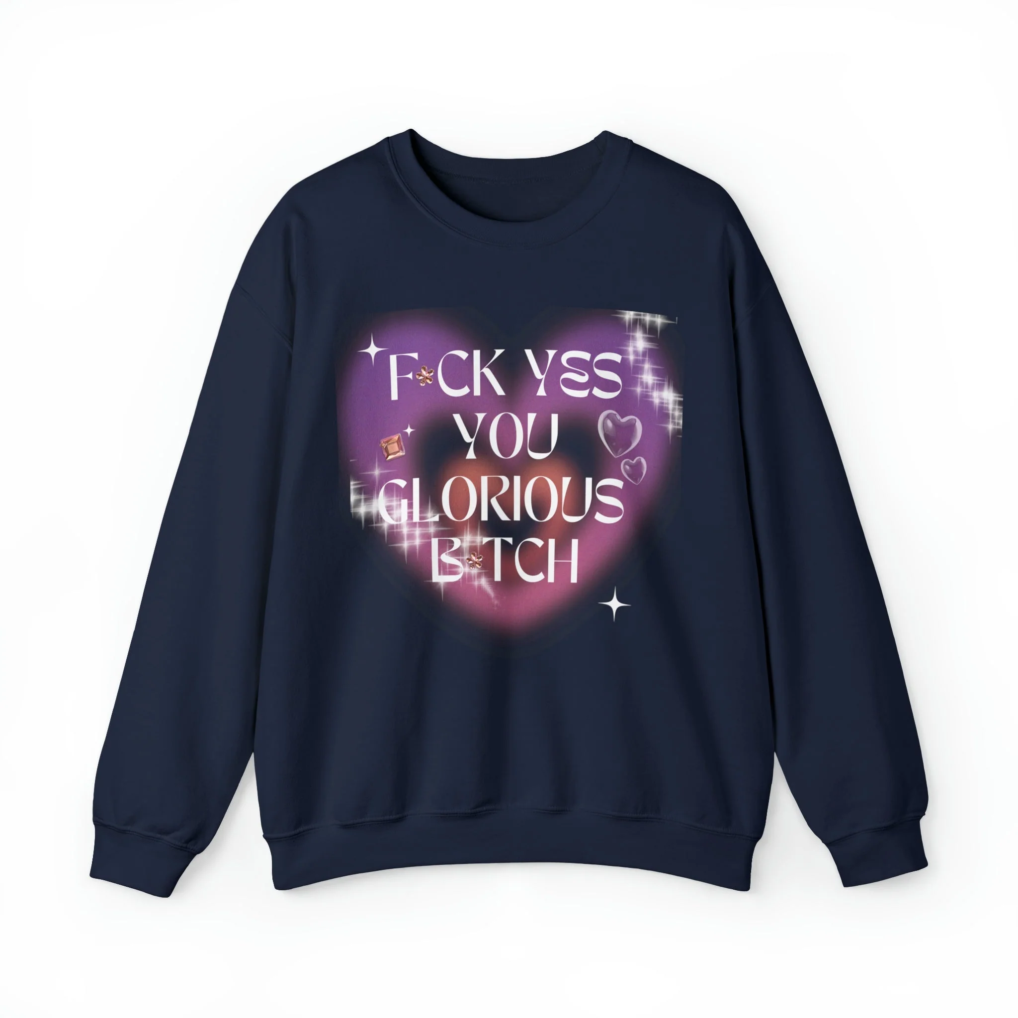 F💎ck Yes You Glorious B💎tch Unisex Heavy Blend™ Crewneck Sweatshirt Sizes SM-5XL | Plus Size Available - Image 14