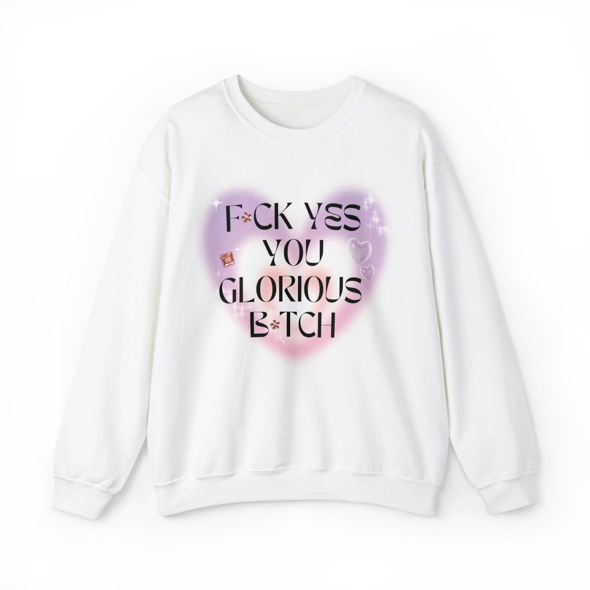 F💎ck Yes You Glorious B💎tch Unisex Heavy Blend™ Crewneck Sweatshirt Sizes SM-5XL | Plus Size Available - Image 15