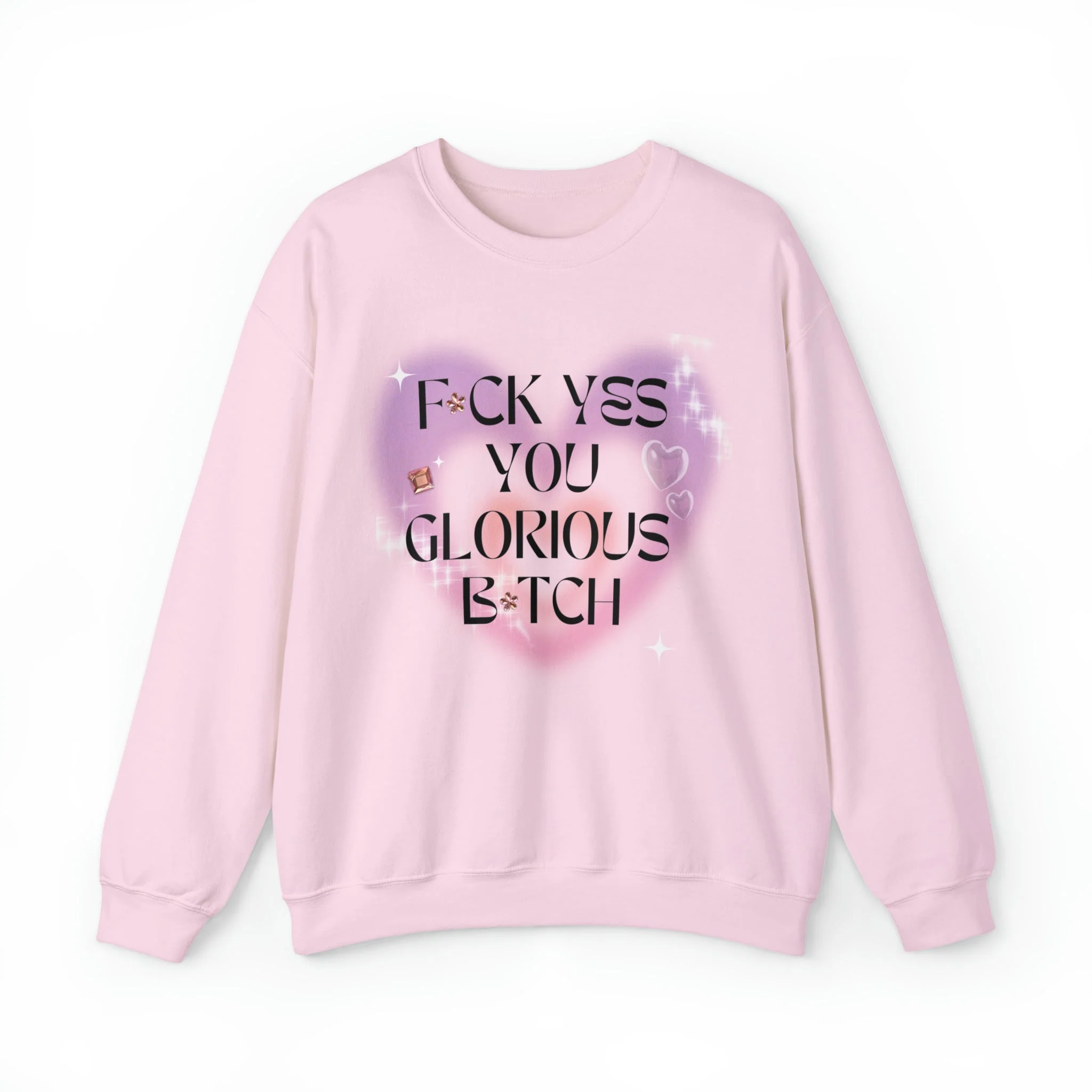 F💎ck Yes You Glorious B💎tch Unisex Heavy Blend™ Crewneck Sweatshirt Sizes SM-5XL | Plus Size Available - Image 9
