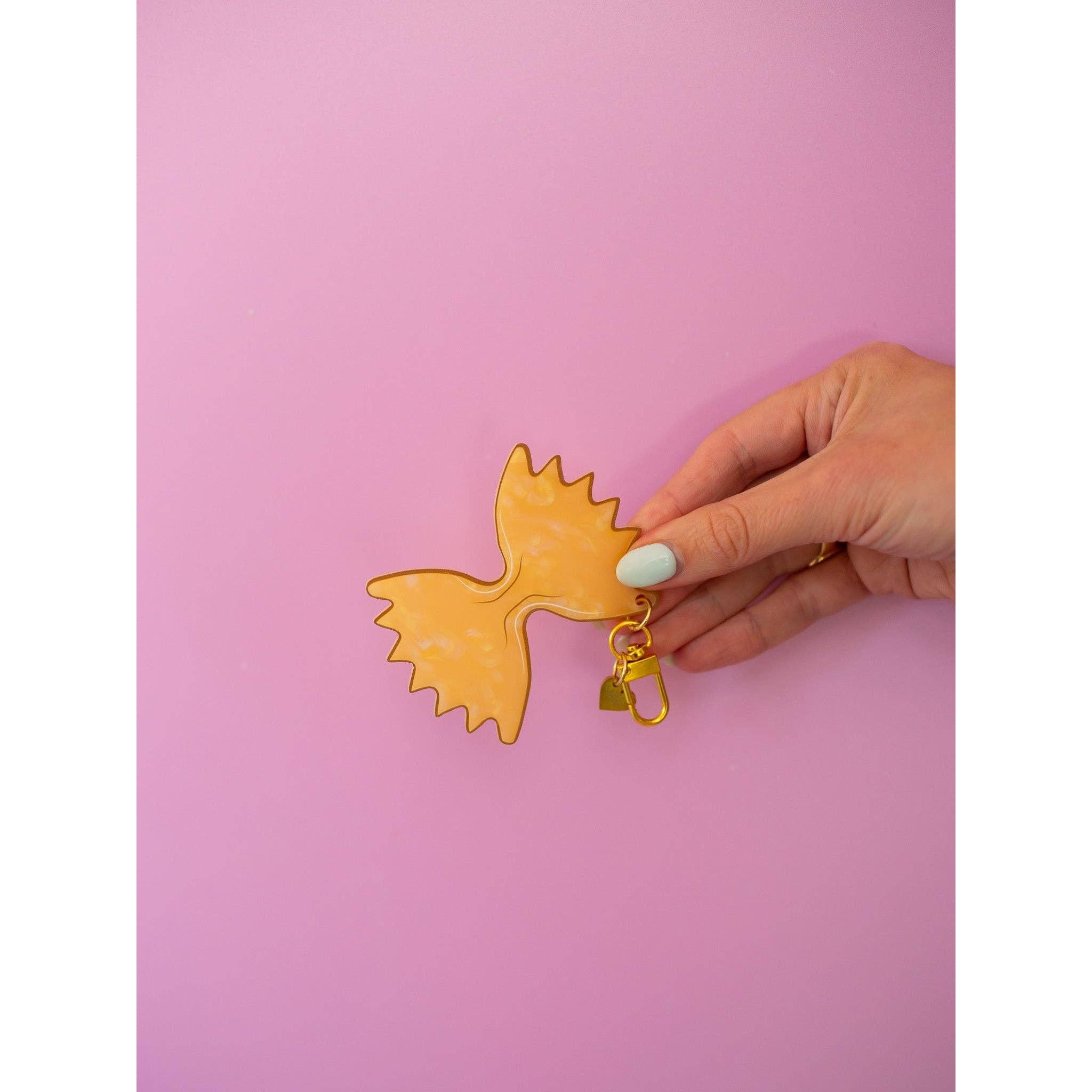 Farfalle Pasta Keychain | Bowtie Pasta Acrylic Keychain | Cute Food Lover Bag Charm - Image 5