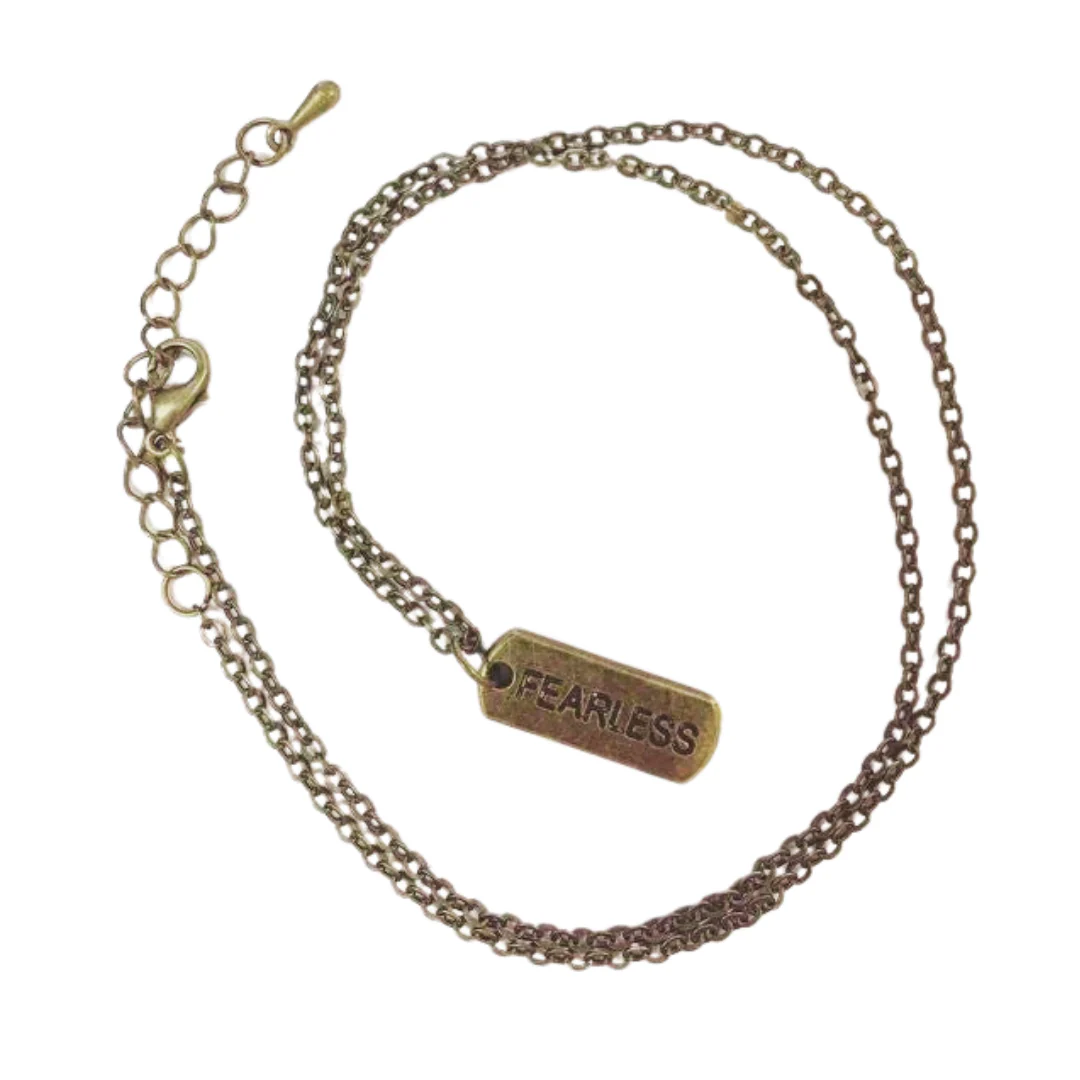 Fearless Necklace in Dark Brass Color - Image 2