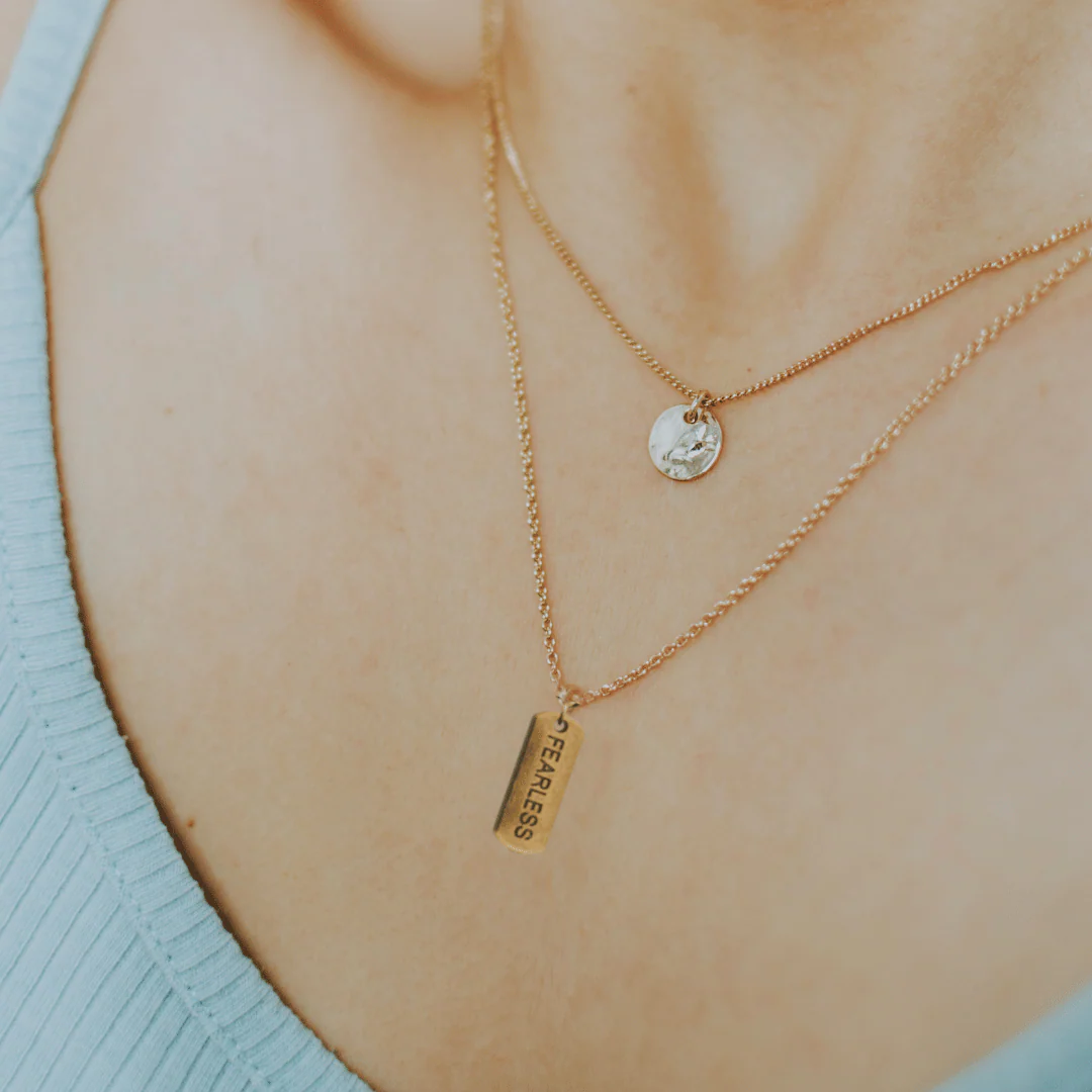 Fearless Necklace in Dark Brass Color - Image 3