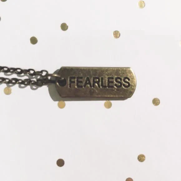 Fearless Necklace in Dark Brass Color - Image 5