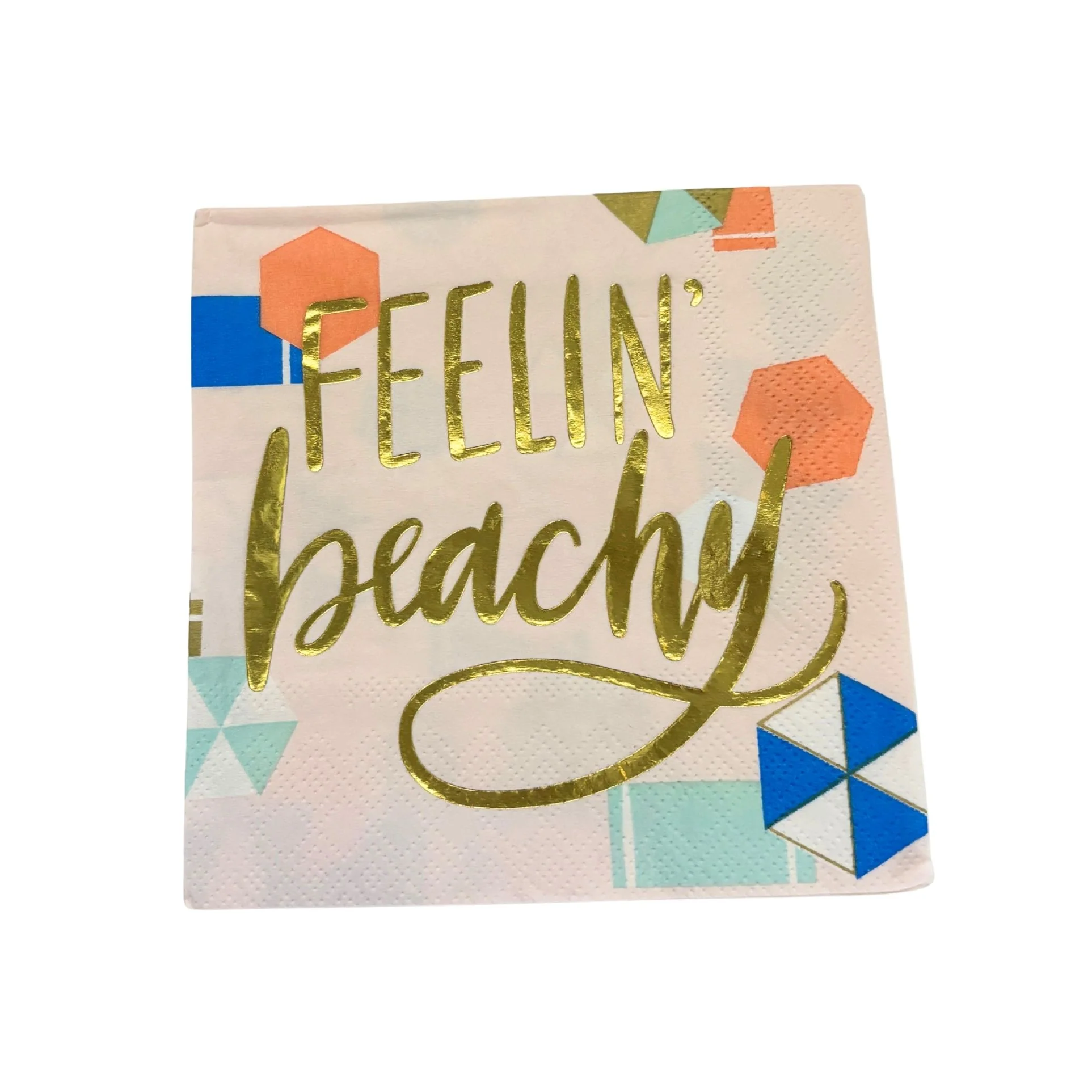 Feelin' Beachy Foil Party/Beverage/Cocktail Napkins | 9.75" square - Image 2