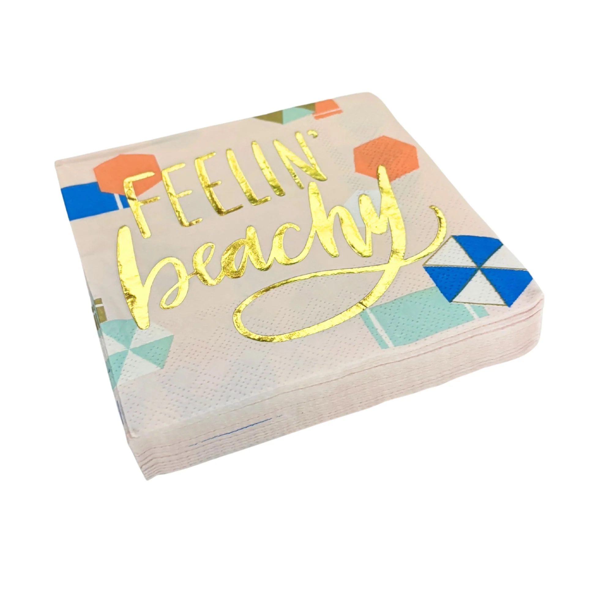 Feelin' Beachy Foil Party/Beverage/Cocktail Napkins | 9.75" square - Image 5