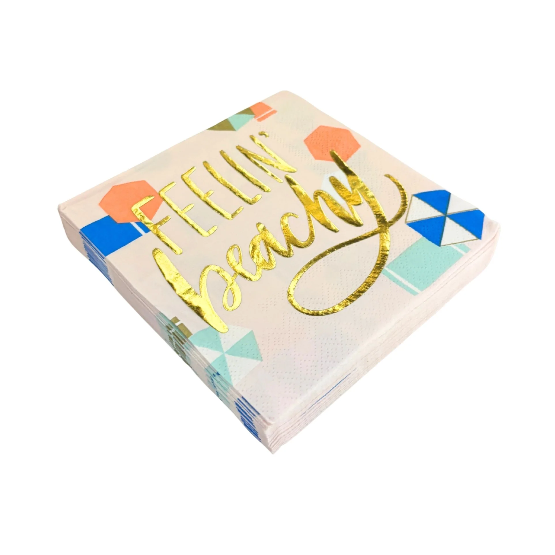 Feelin' Beachy Foil Party/Beverage/Cocktail Napkins | 9.75" square - Image 6