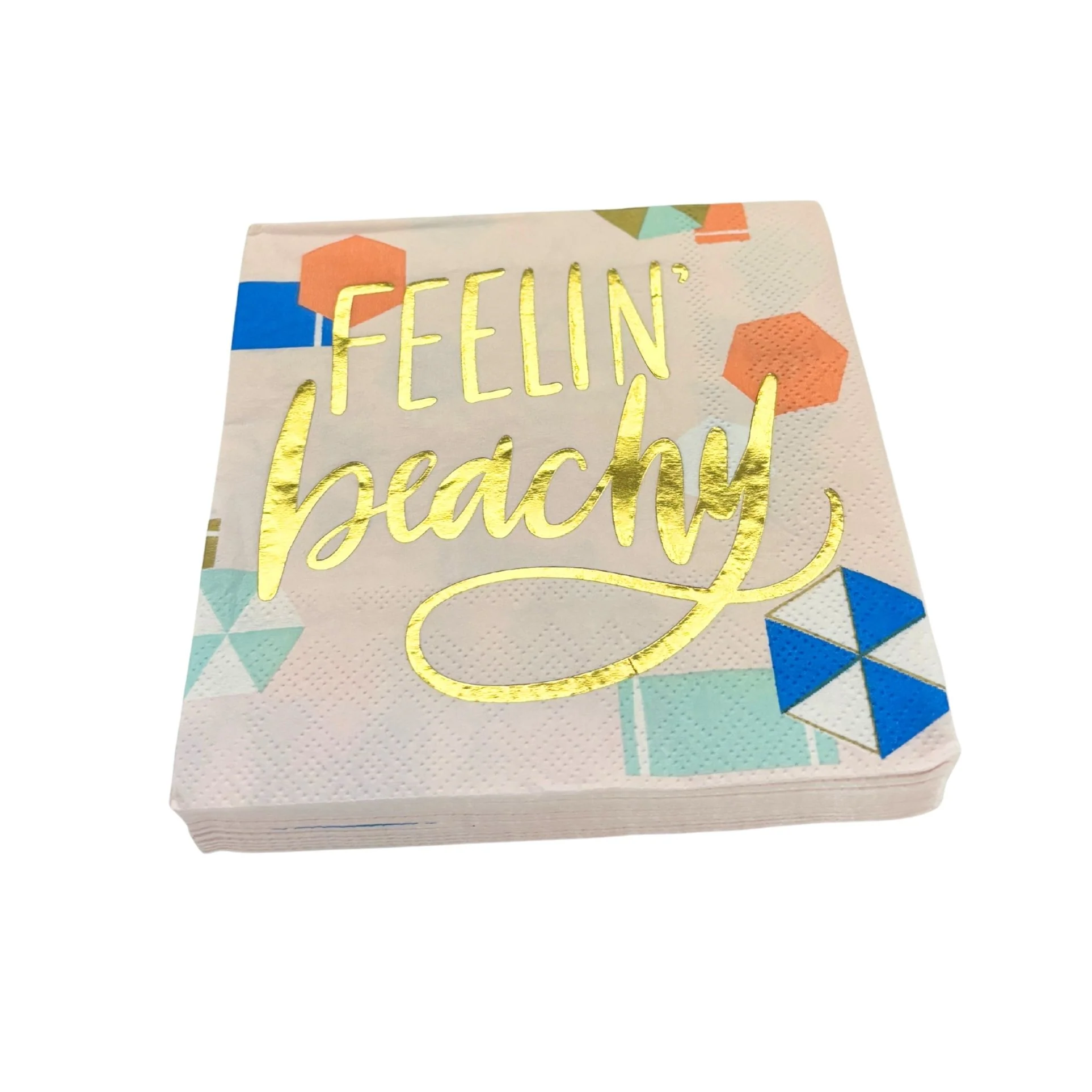 Feelin' Beachy Foil Party/Beverage/Cocktail Napkins | 9.75" square - Image 7