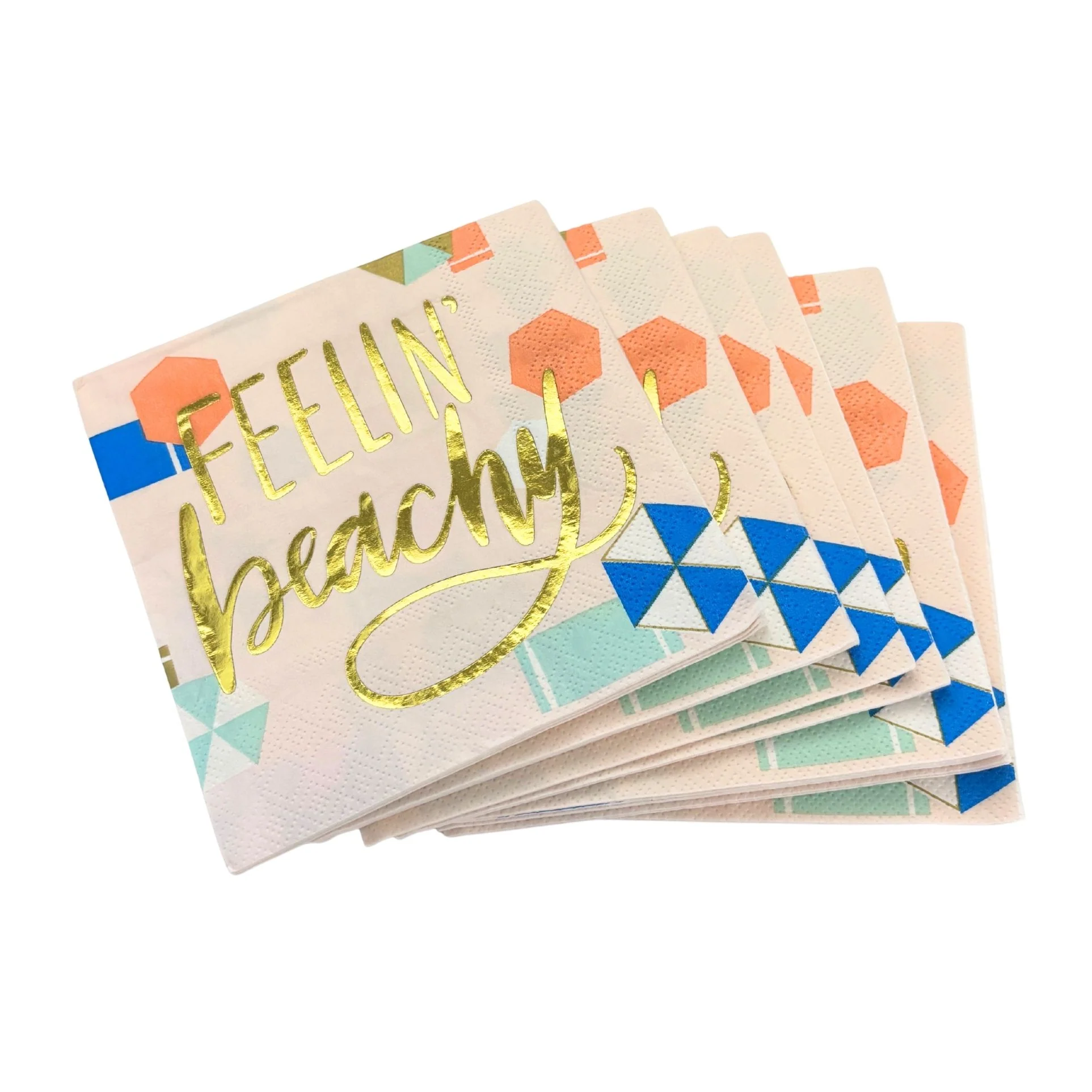 Feelin' Beachy Foil Party/Beverage/Cocktail Napkins | 9.75" square - Image 9