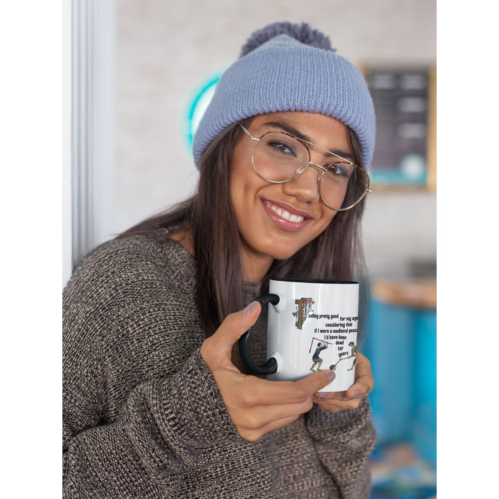 Feeling Pretty Good for My Age Medieval Peasant Accent Coffee Mug, 11oz - Image 8