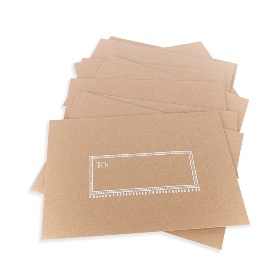 Fern Design Classic Greeting Card | Screen Printed with Gold Foil Details - Image 3