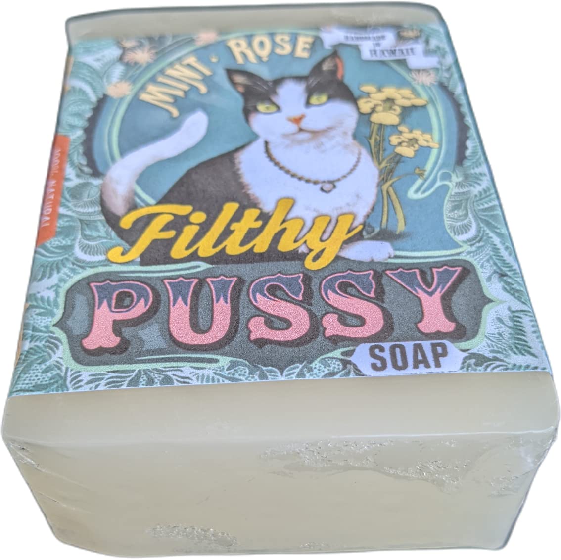 Filthy Pussy Soap in Mint Rose Soap | Handmade Natural Skincare Bar Soap - Image 3