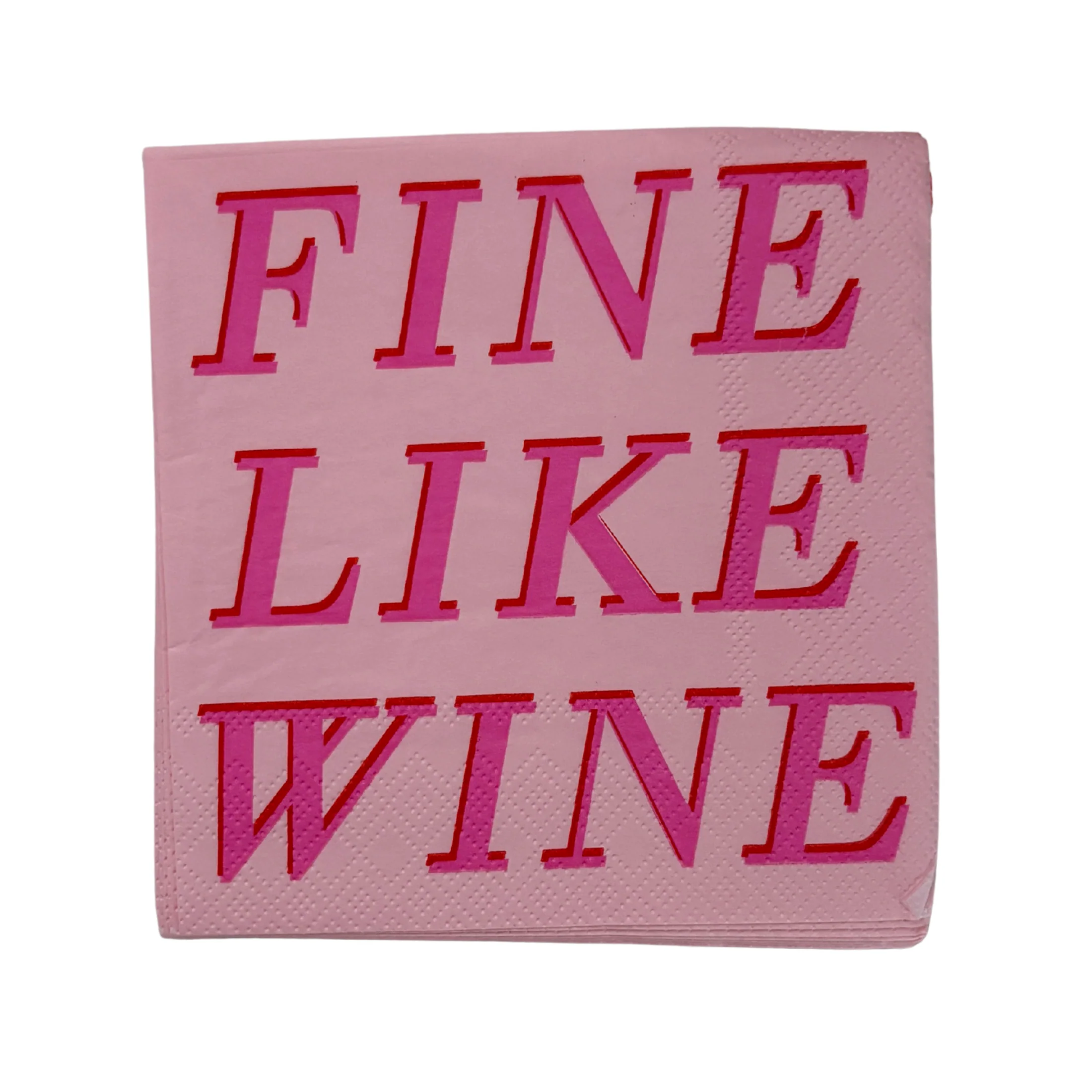 Fine Like Wine Beverage Napkins | Pink Party Napkins | 5'' - Image 2