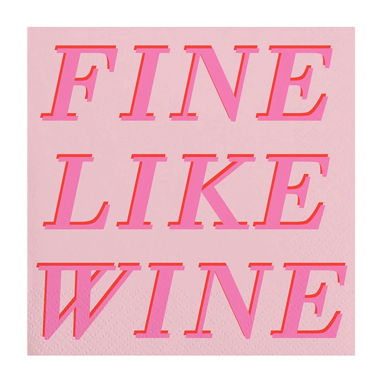Fine Like Wine Beverage Napkins | Pink Party Napkins | 5'' - Image 4