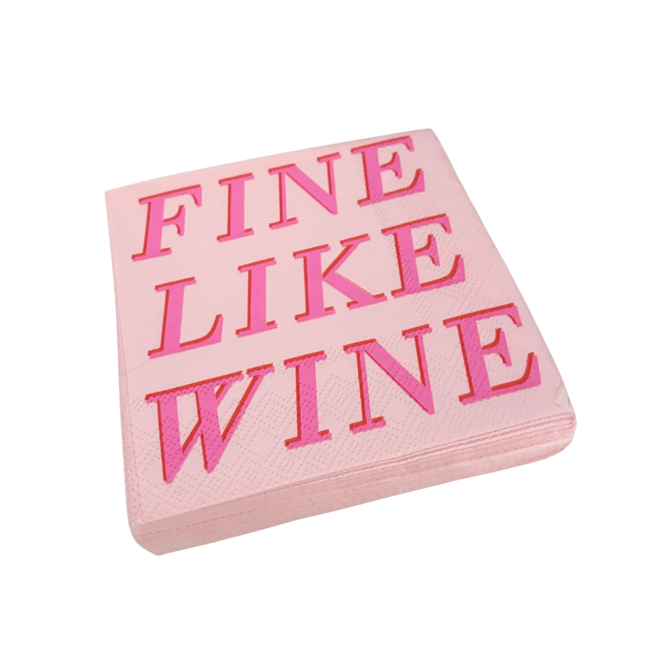 Fine Like Wine Beverage Napkins | Pink Party Napkins | 5'' - Image 6