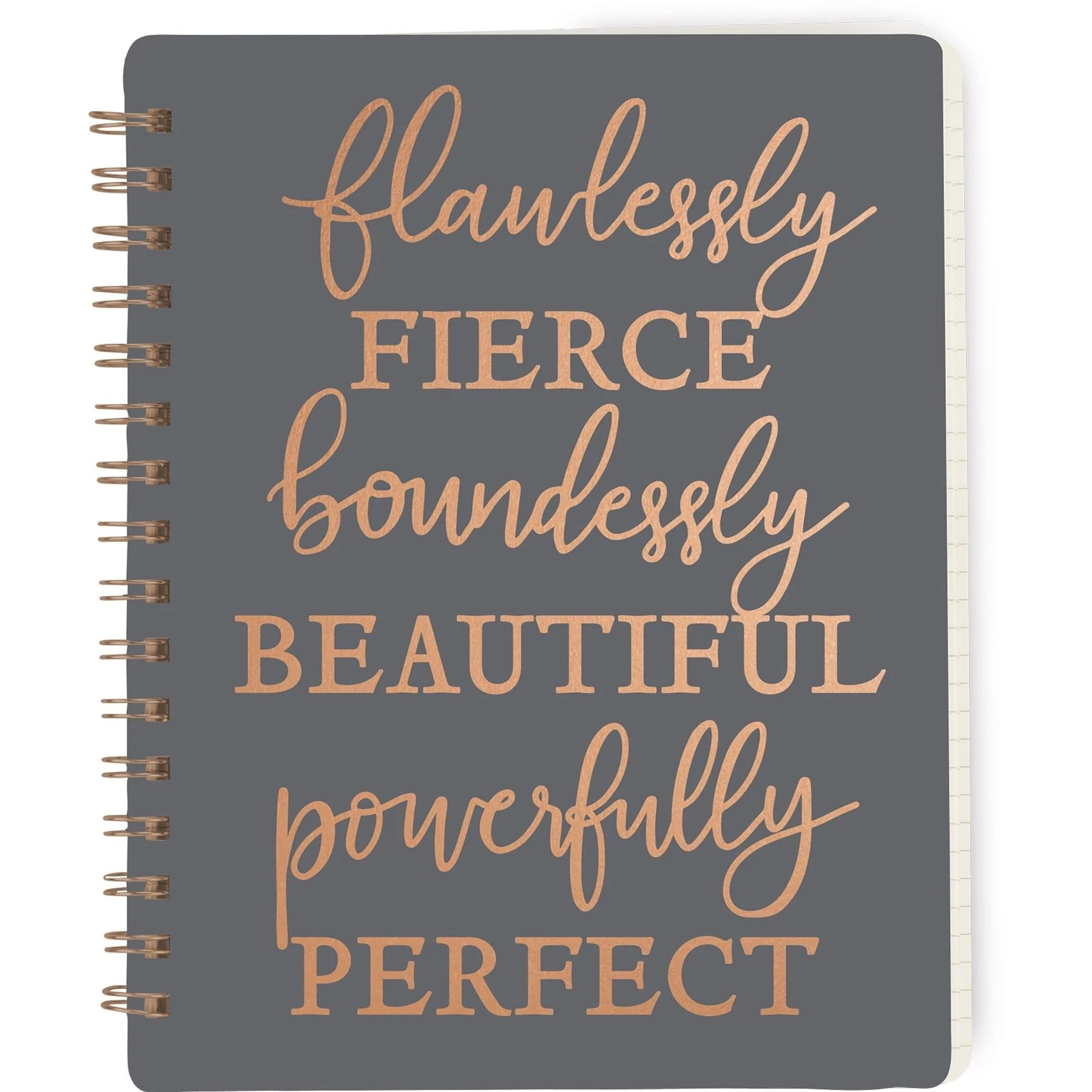 Flawlessly Fierce Spiral Notebook | Foil Lettering | 5.75" x 7.50" | 120 Lined Pages - Image 2