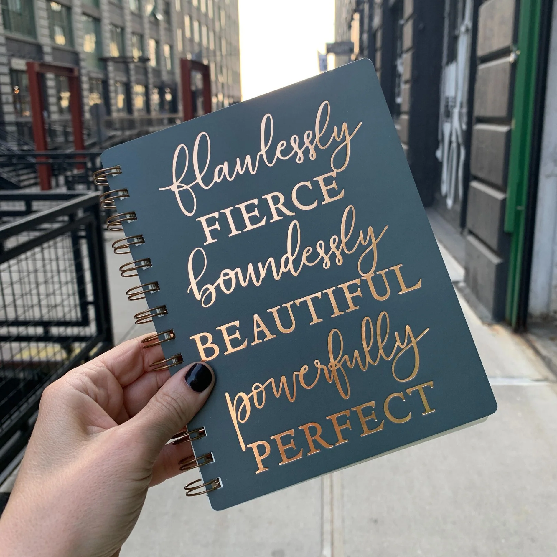 Flawlessly Fierce Spiral Notebook | Foil Lettering | 5.75" x 7.50" | 120 Lined Pages - Image 4