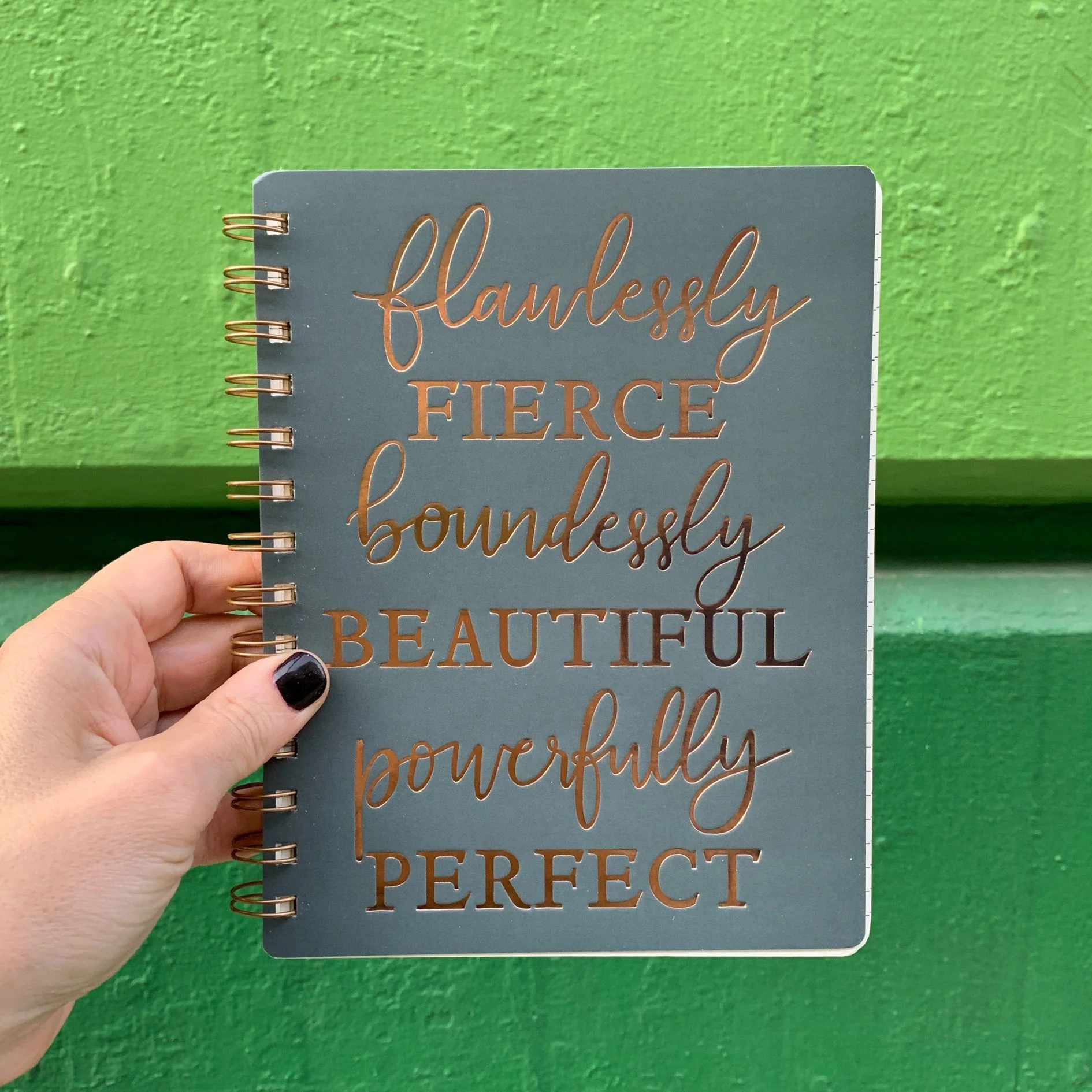 Flawlessly Fierce Spiral Notebook | Foil Lettering | 5.75" x 7.50" | 120 Lined Pages - Image 6