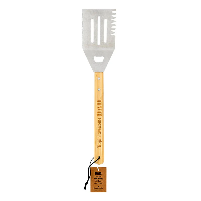 Flippin' Awesome Dad Grill Spatula | Bamboo Handle BBQ Grilling Tool Turner | Father's Day Gift - Image 3