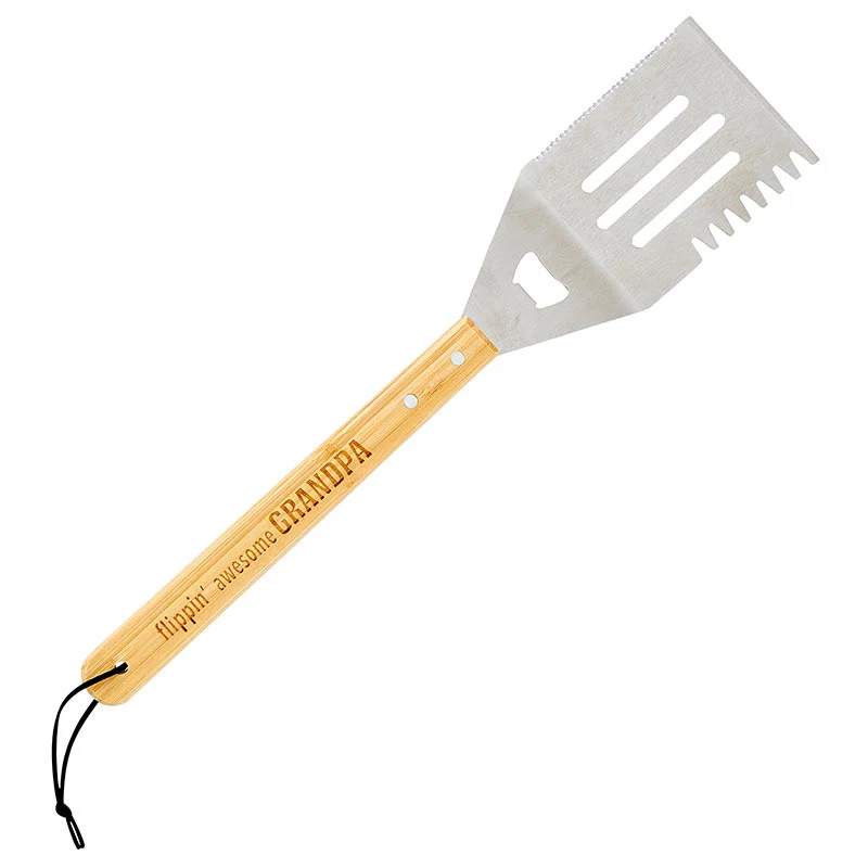 Flippin' Awesome Grandpa Grill Spatula | Bamboo Handle Grilling Tool | Father's Day Gift