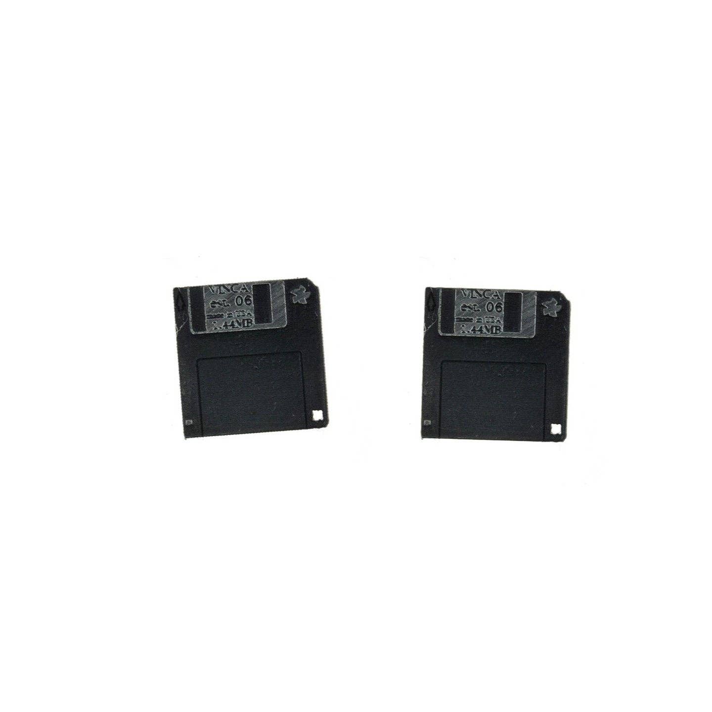 Floppy Disk (AKA The Save Icon) Earrings | Flexible Diskette Retro Fashion Jewelry - Image 3