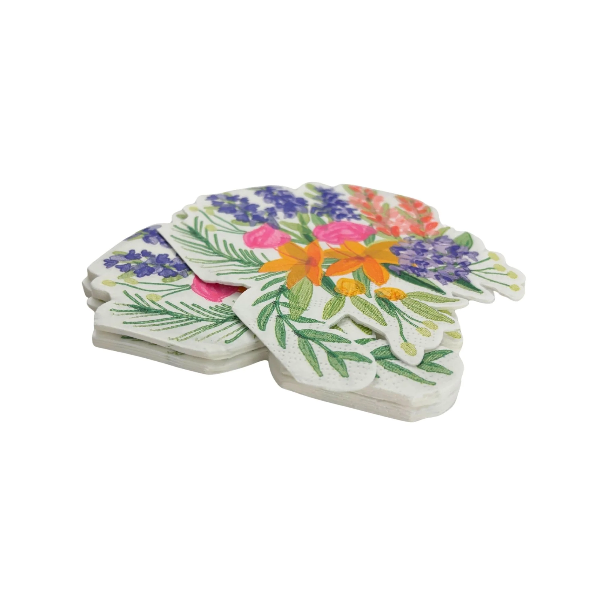 Floral Bunches Shaped Die Cut Party/Beverage/Cocktail Napkins - Image 6