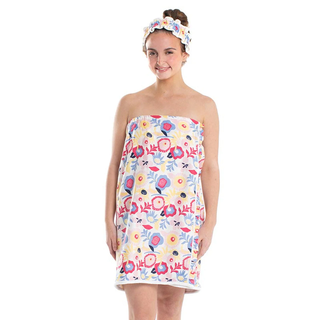 Floral Pop Spa Wrap and Headband Set | Bath Body Towel Shower - Image 8
