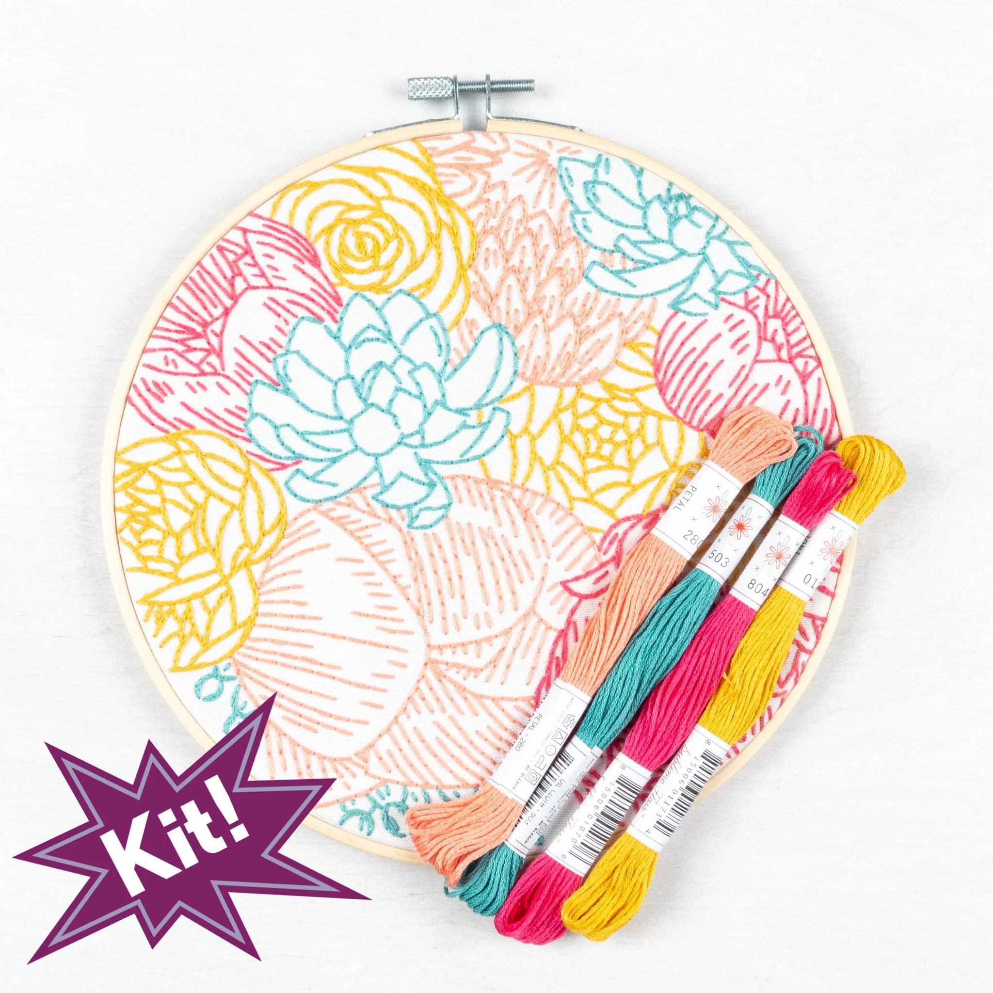 Floral Profusion 8" Embroidery Kit - Image 4