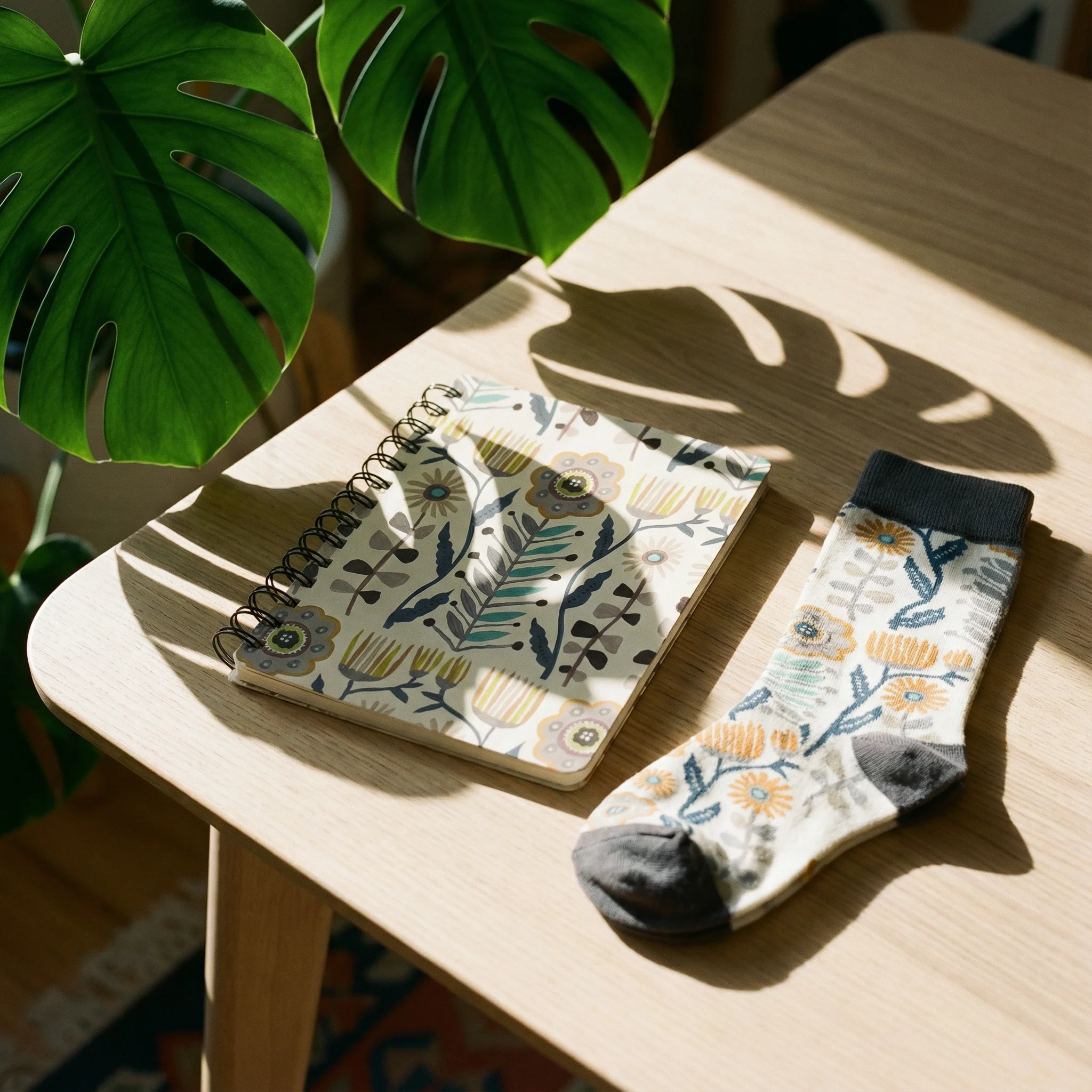 Folk Art Socks and Notebook Bundle - Image 12