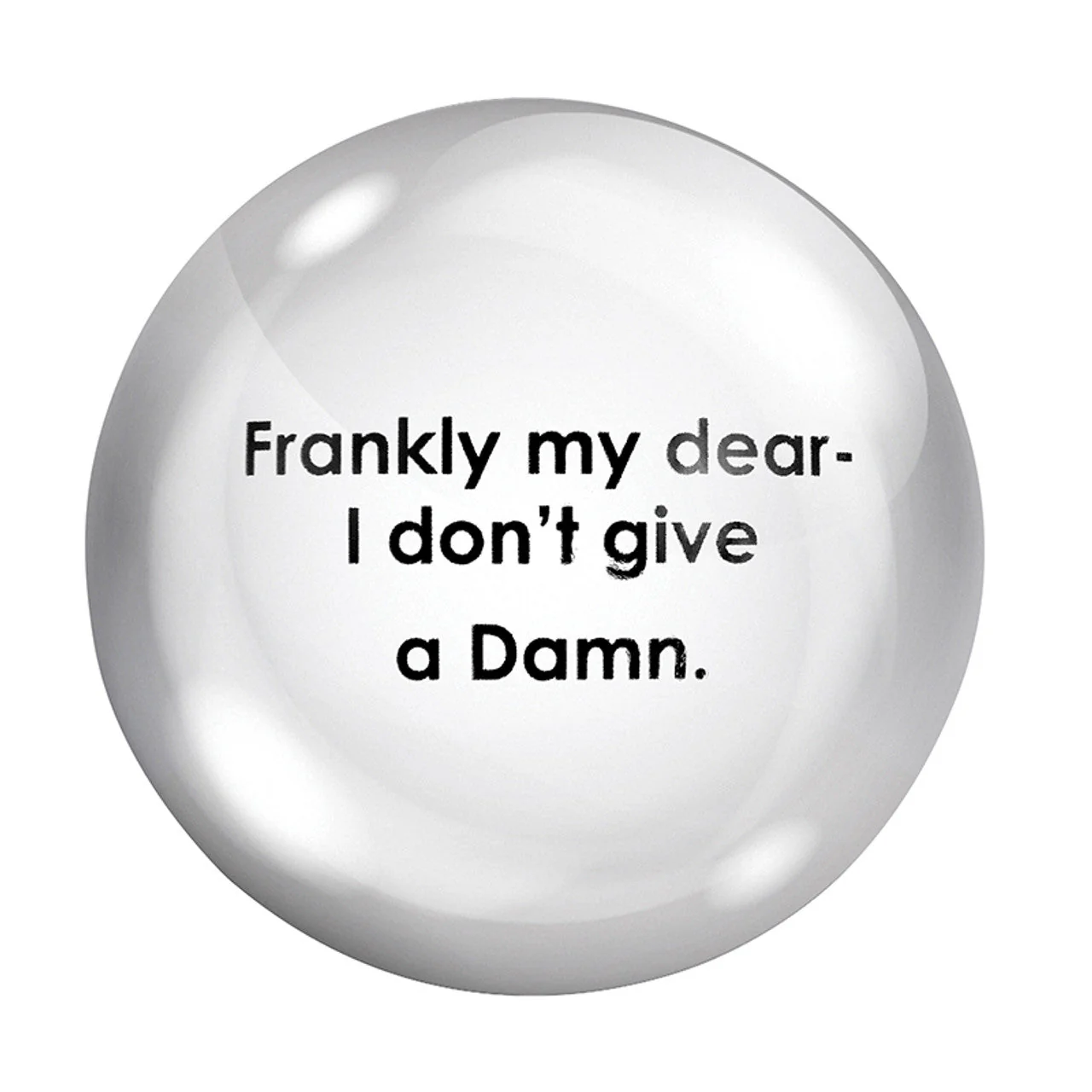 Frankly My Dear I Don't Give A Damn Glass Dome Paper Weight | Paper Document Holder - Image 2