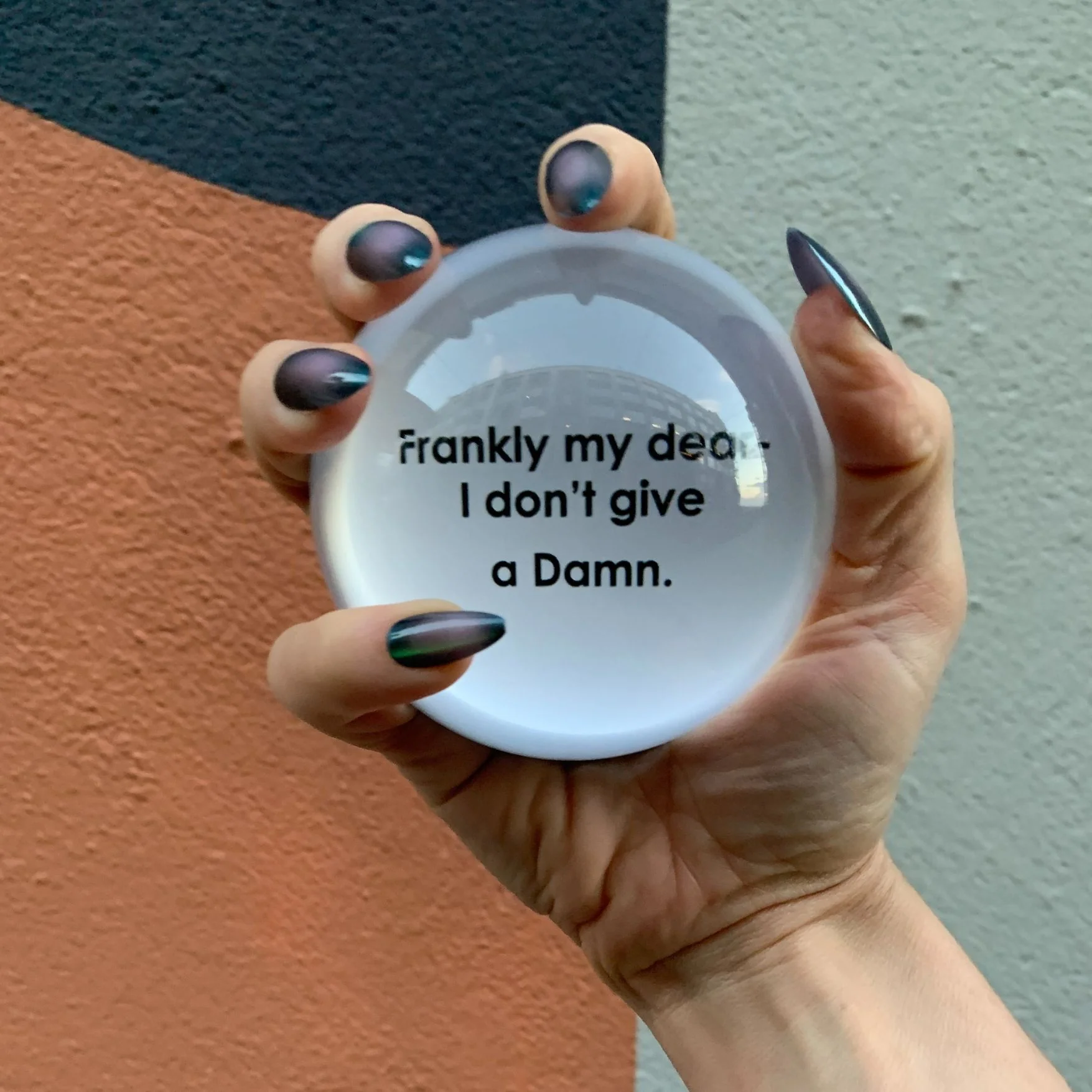 Frankly My Dear I Don't Give A Damn Glass Dome Paper Weight | Paper Document Holder - Image 3