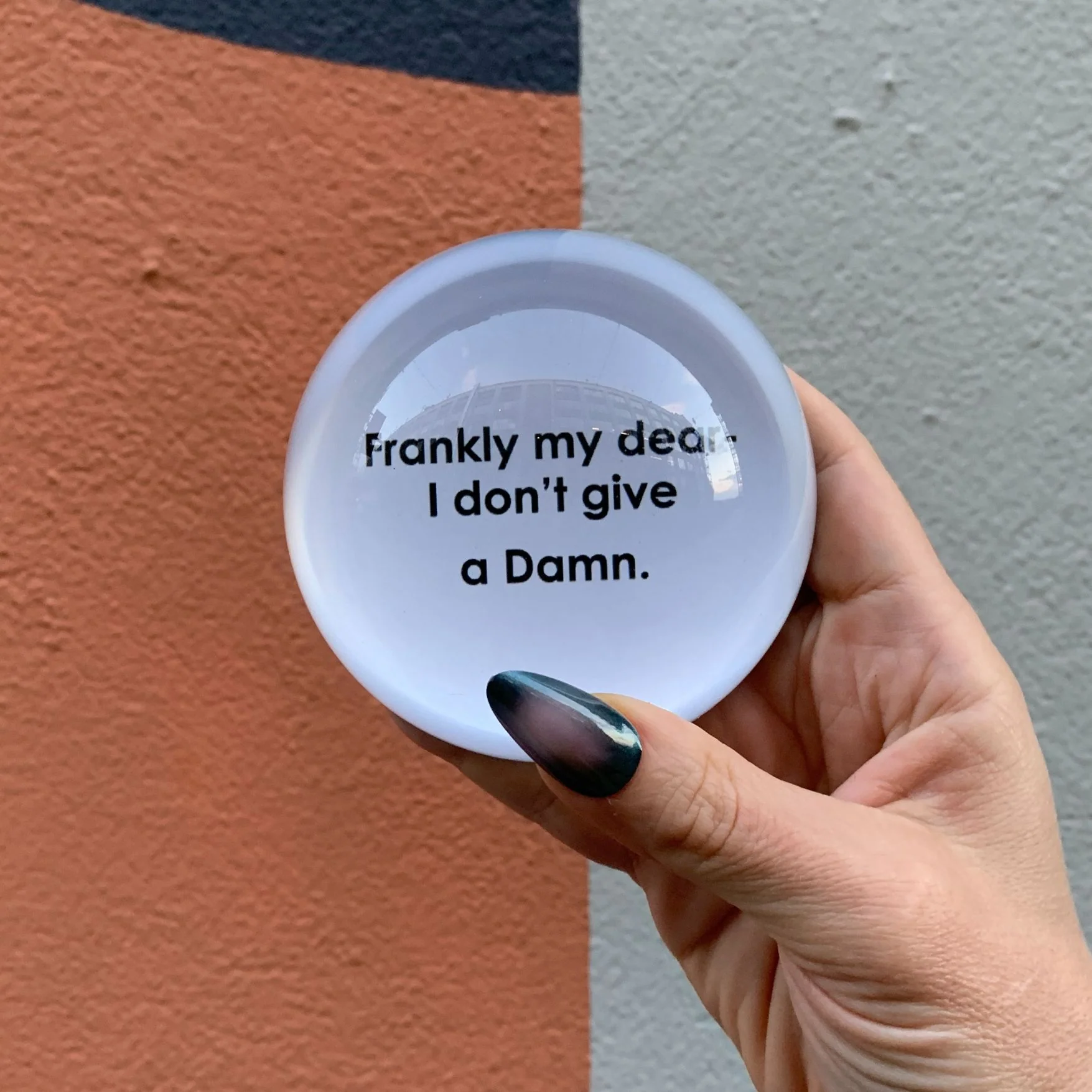 Frankly My Dear I Don't Give A Damn Glass Dome Paper Weight | Paper Document Holder - Image 4