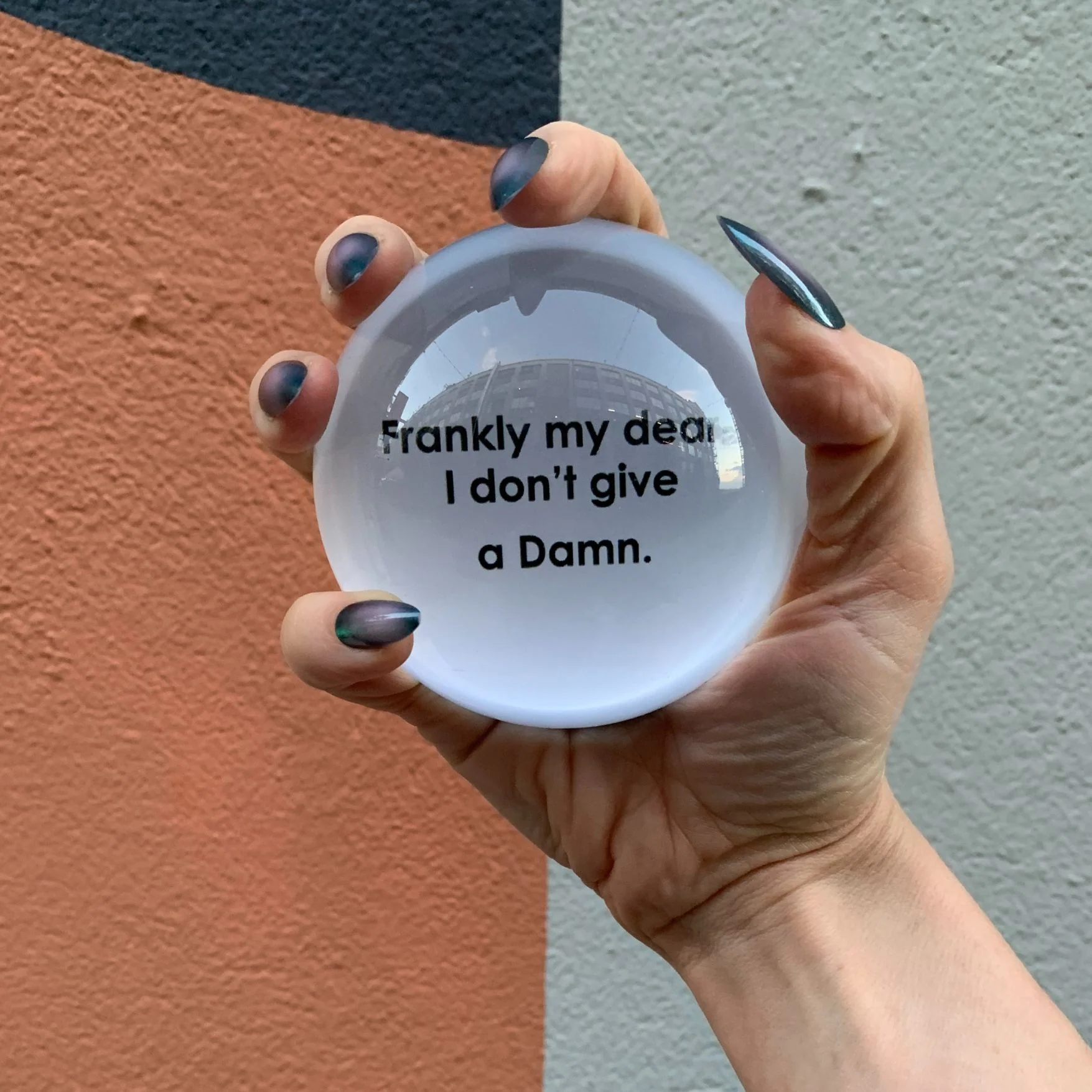 Frankly My Dear I Don't Give A Damn Glass Dome Paper Weight | Paper Document Holder - Image 5