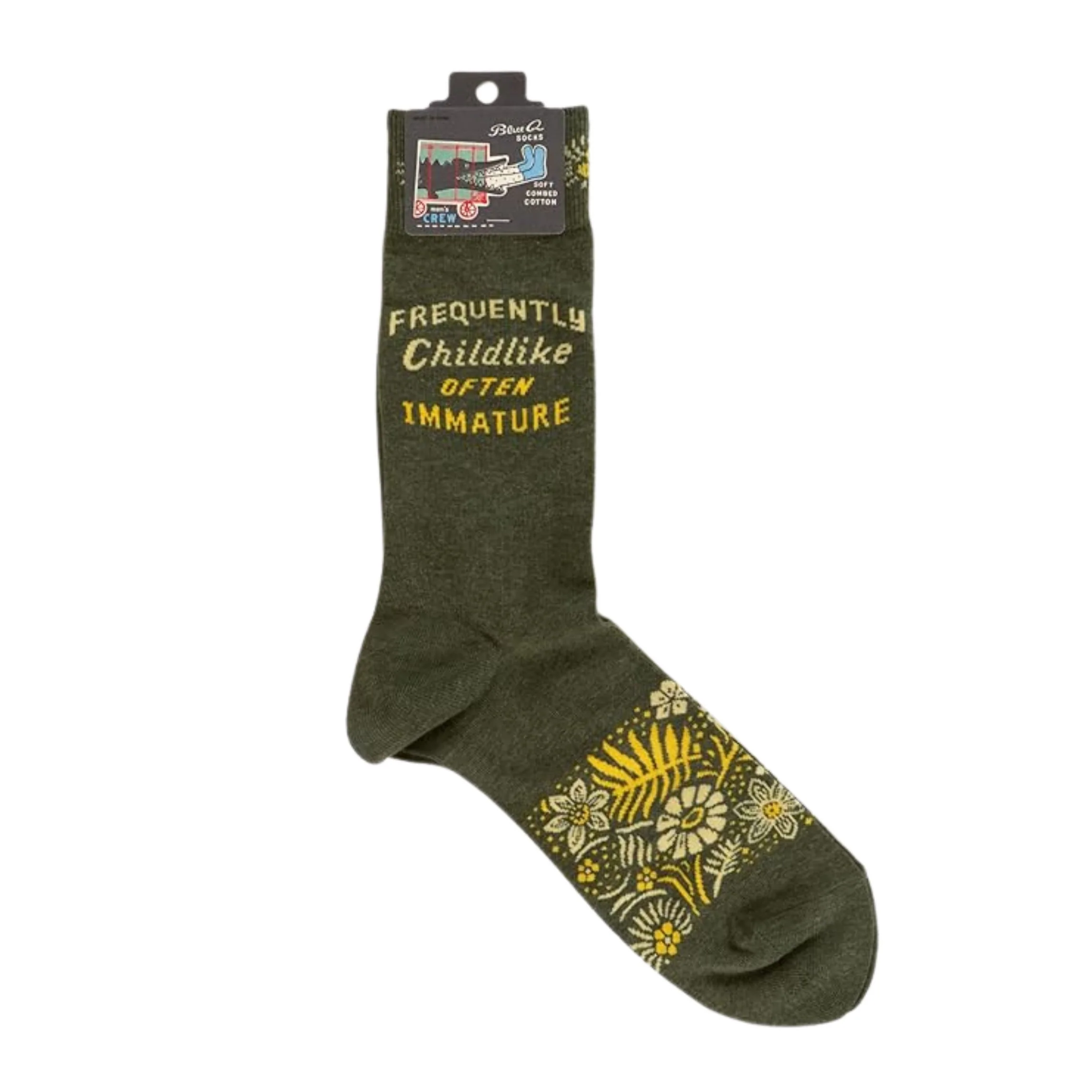 Frequently Childlike Often Immature Men's Crew Socks | Novelty Socks | BlueQ at GetBullish - Image 5