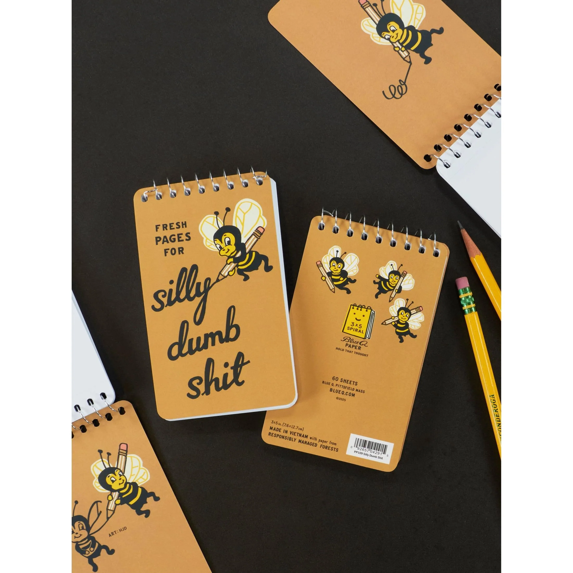 Fresh Pages For Silly Dumb Shit Spiral Notepad | 5" x 3" | BlueQ at GetBullish - Image 2