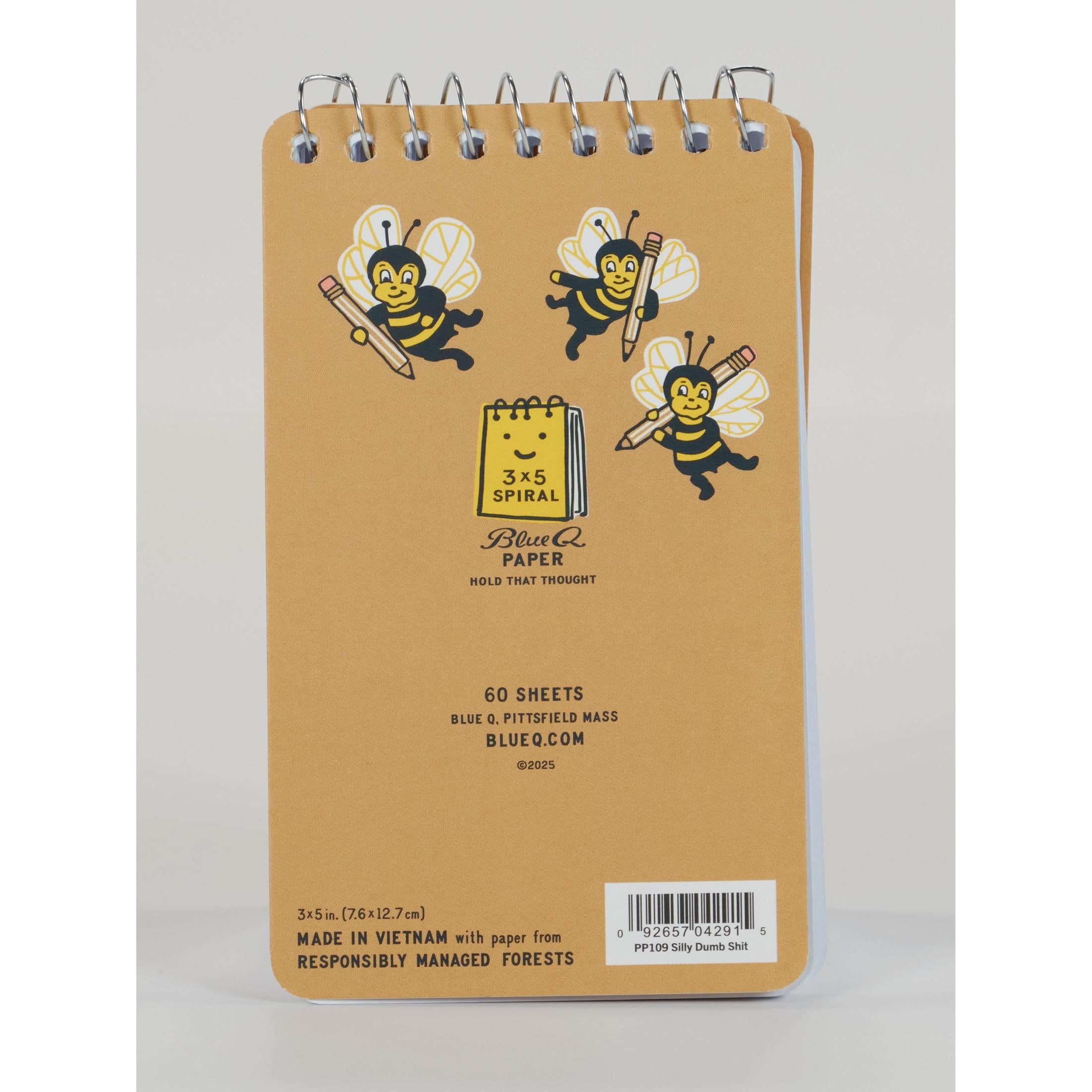 Fresh Pages For Silly Dumb Shit Spiral Notepad | 5" x 3" | BlueQ at GetBullish - Image 5