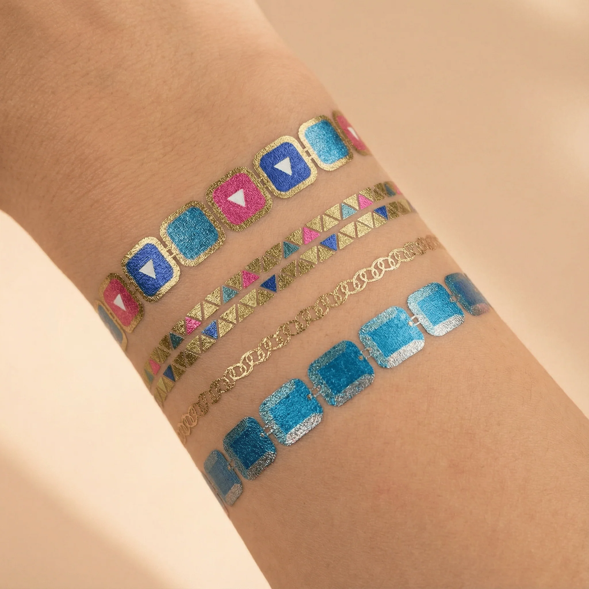 Bracelet Pack Temporary Tattoo Set | 8 Tattoos on a Single Sheet - Image 3