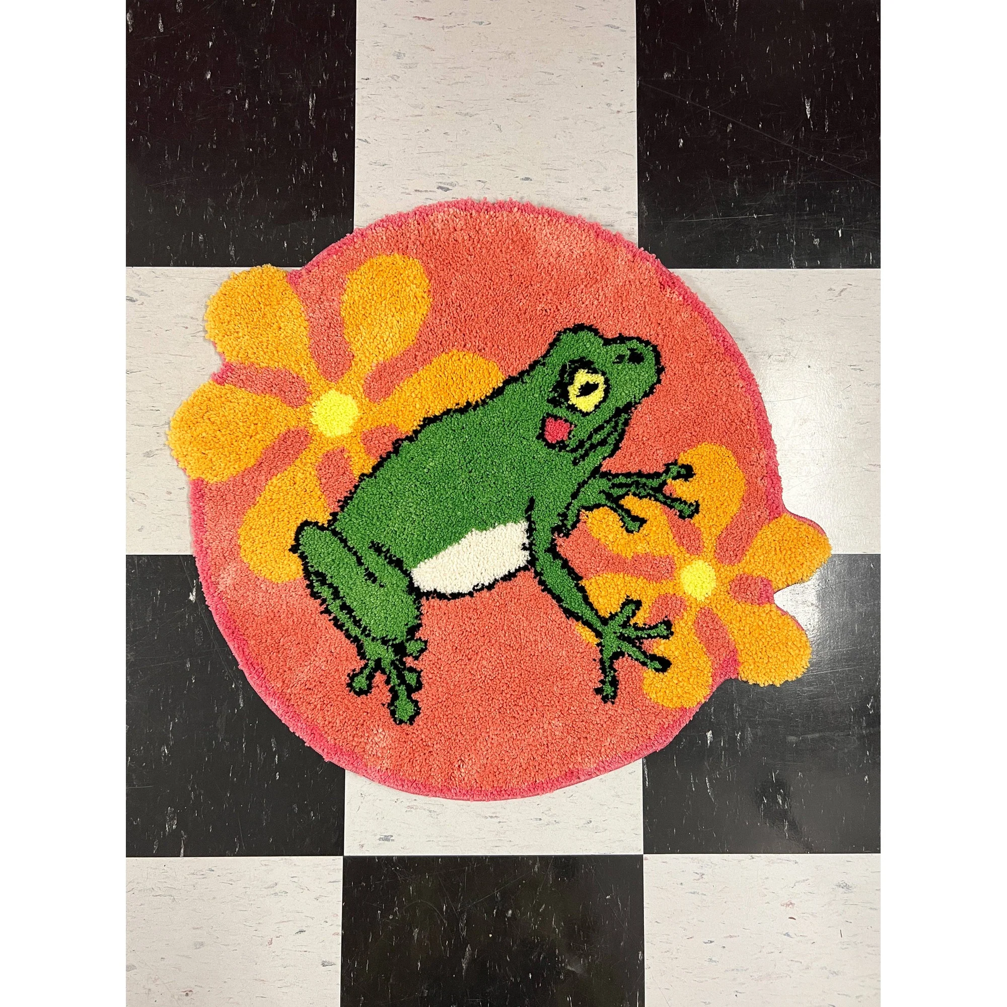 Ultrasoft Frog Rug | Decorative Wall Mat | Floorcloth Covering | 24" x 26" - Image 3