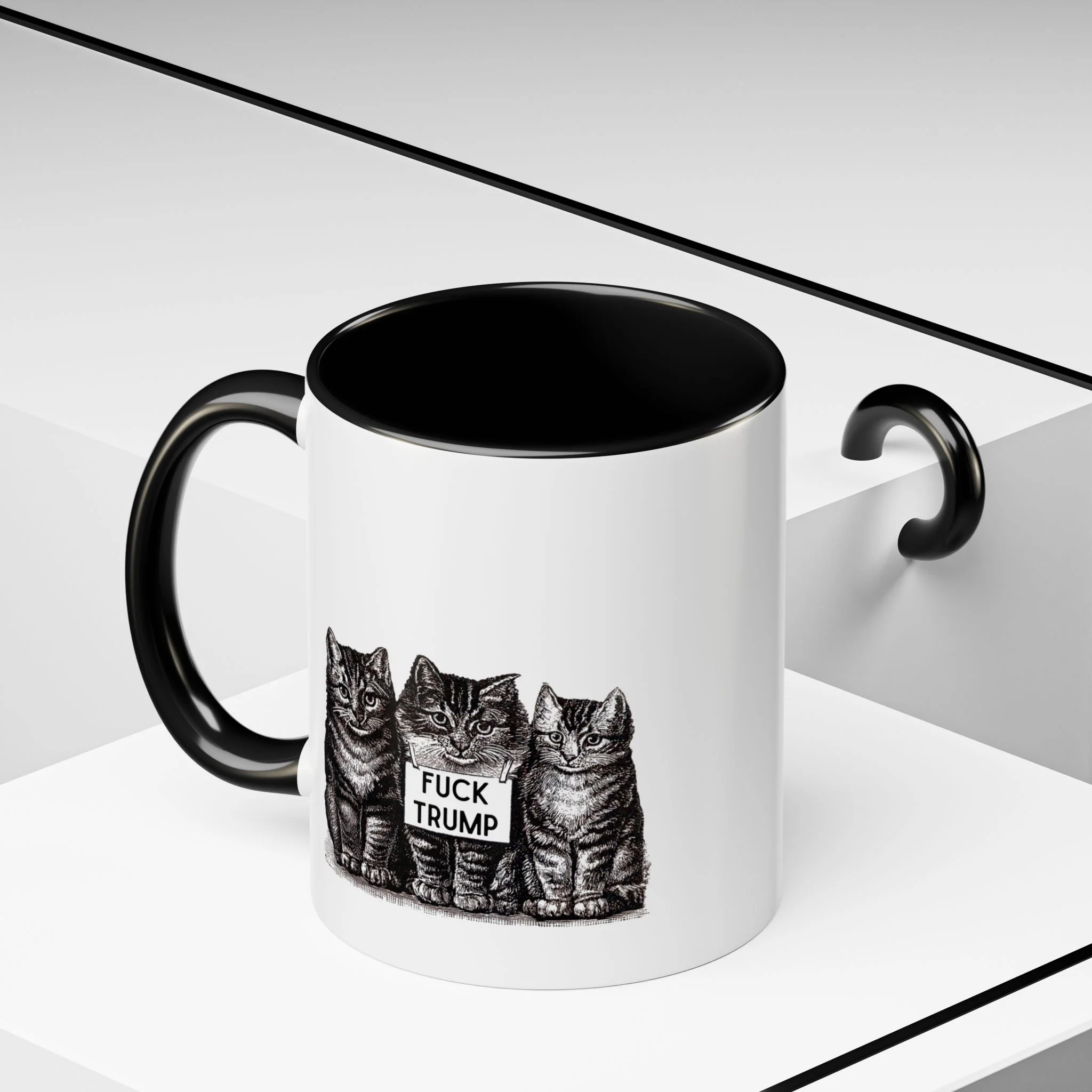 Fuck Trump Cats Accent Coffee Mug 11oz - Image 6