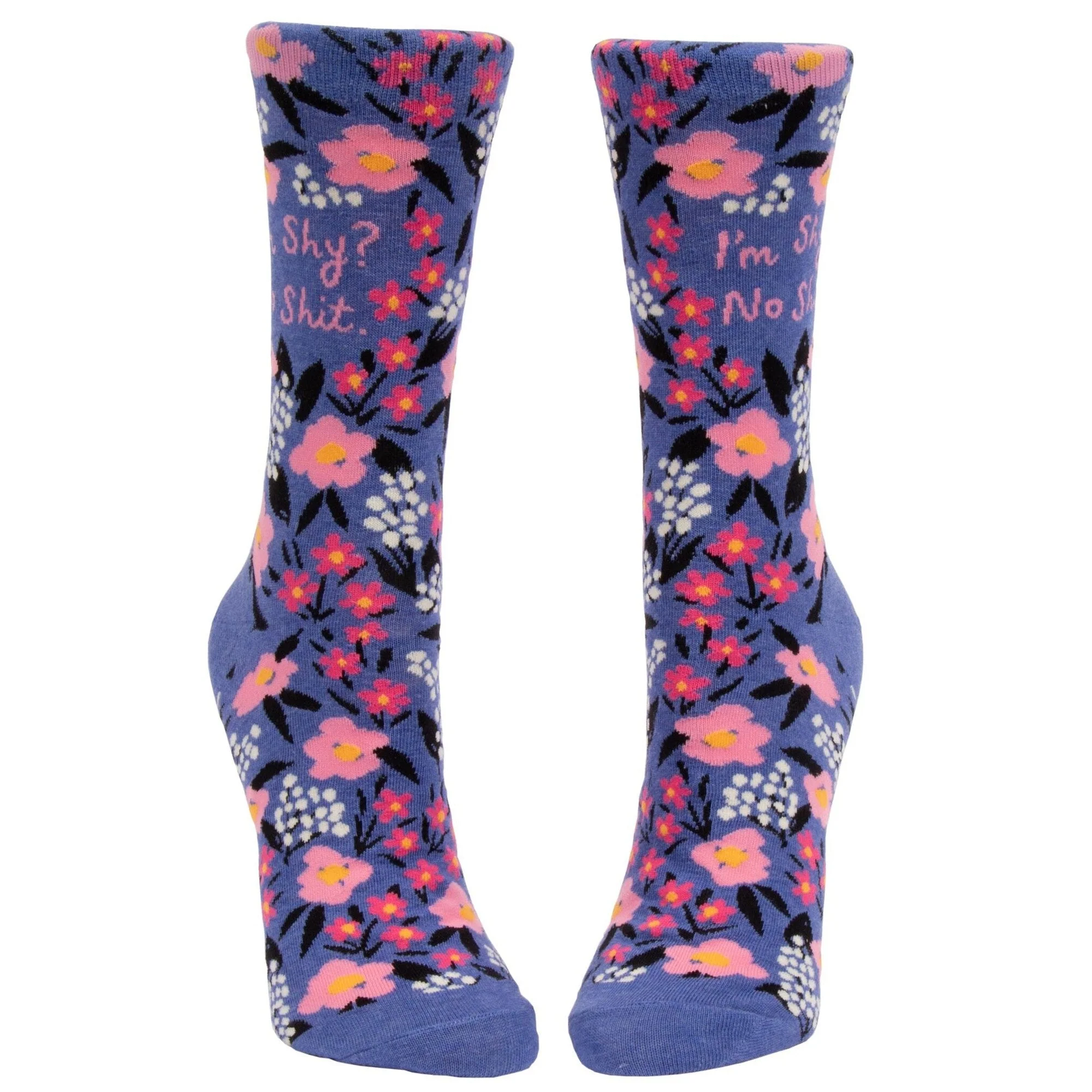 I'm Shy? No Shit Women's Crew Socks | BlueQ at GetBullish - Image 3