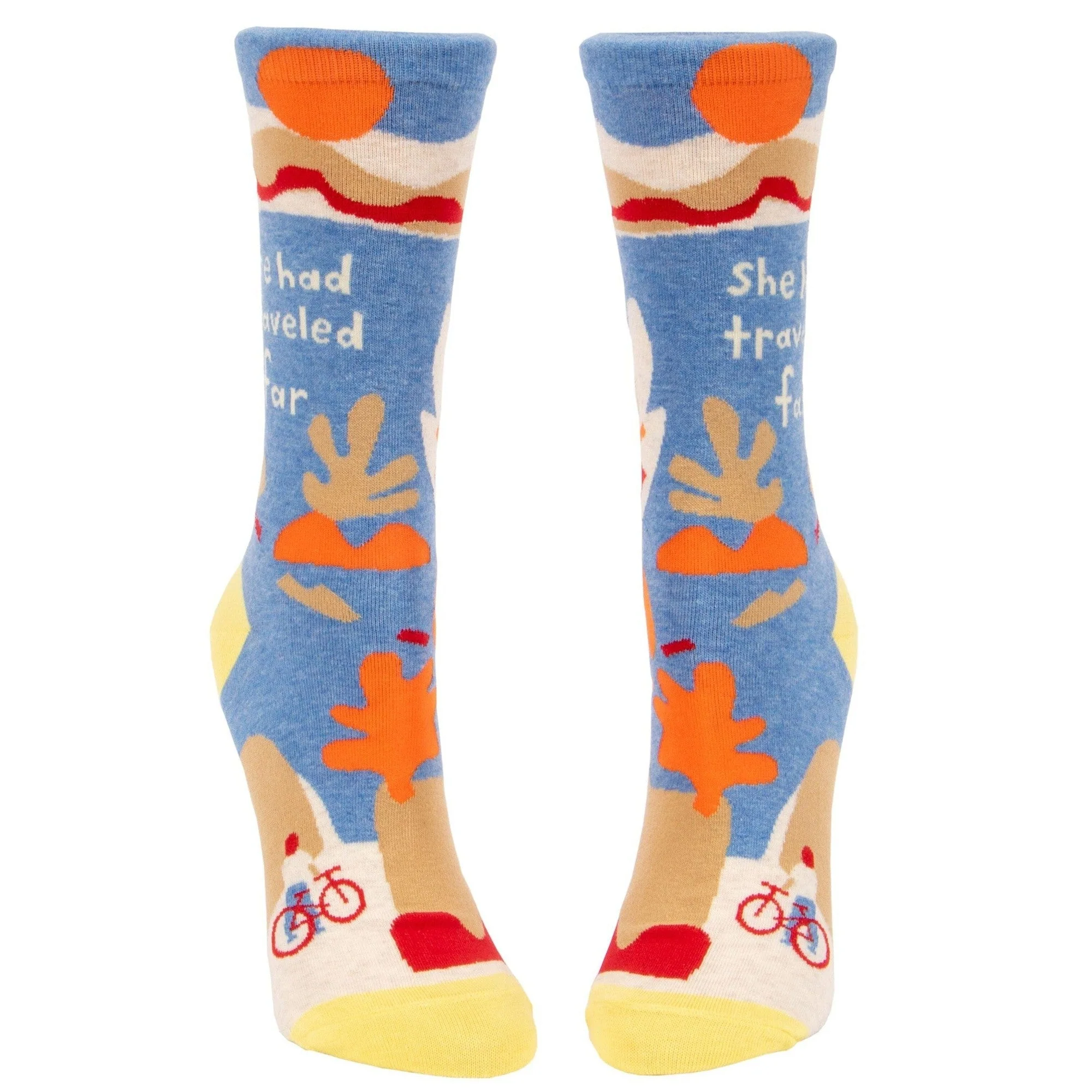 BlueQ She Had Traveled Far Women's Crew Socks | Gift for Her - Image 4