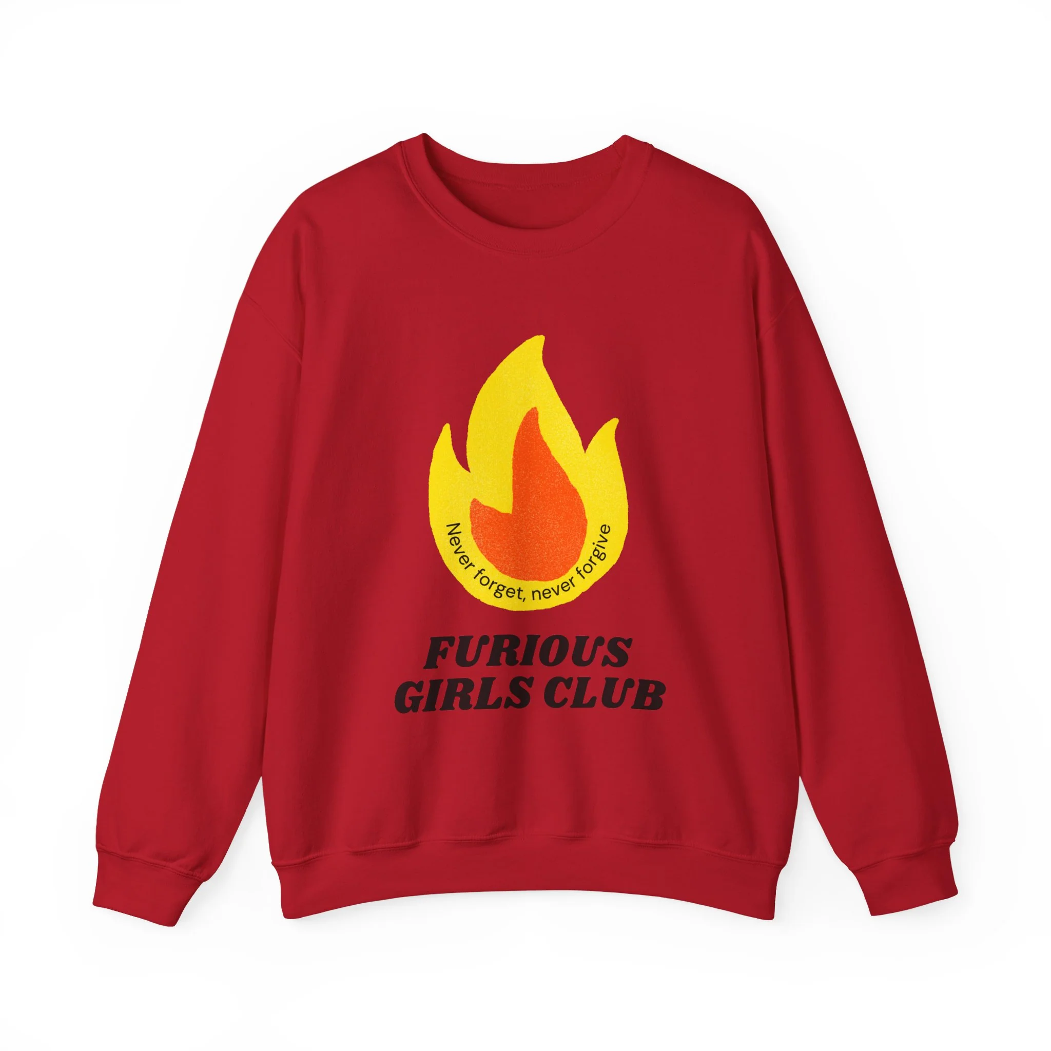 Furious Girls Club Unisex Heavy Blend™ Crewneck Sweatshirt | Feminist Statement Pullover [Sizes S-5X] - Image 6