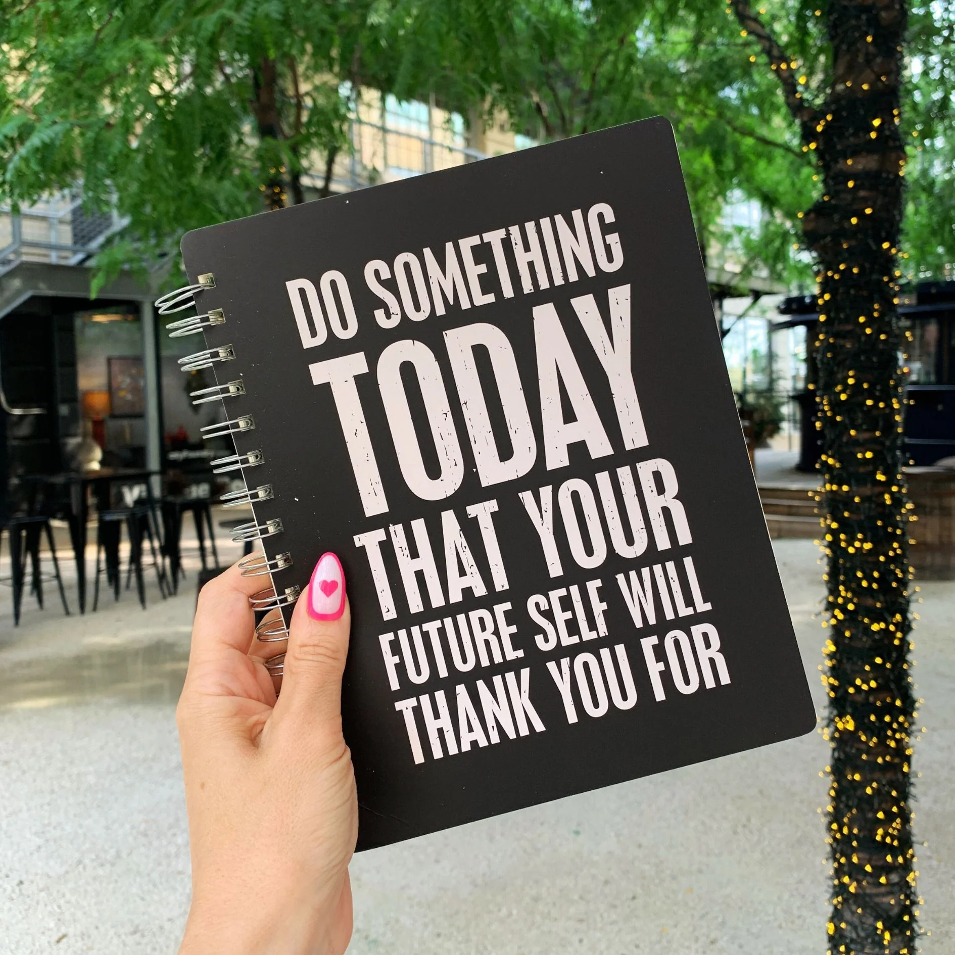 Do Something Today That Your Future Self Will Thank You For Spiral Notebook | Dot Print on Back Cover | 9" x 7" | 120 Lined Pages - Image 6