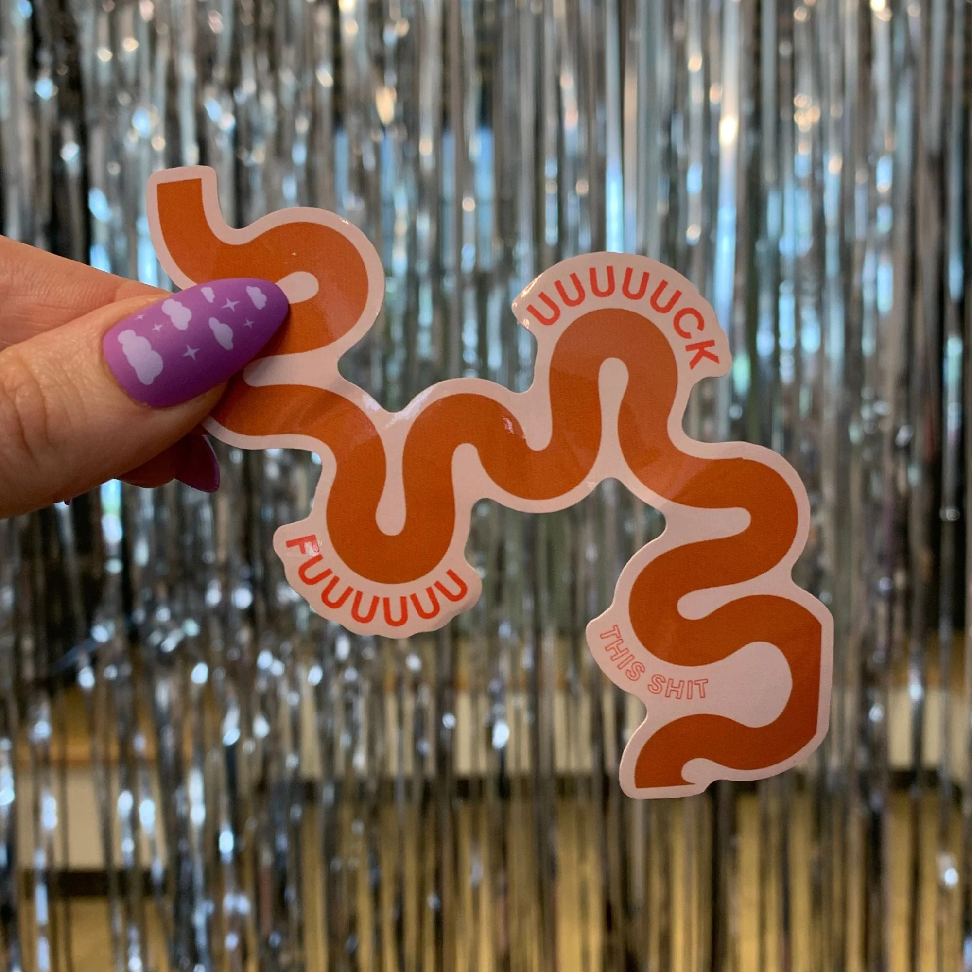 Fuuuuuuuuuuuck This Shit Snake Sticker | Vinyl Die Cut Decal - Image 3