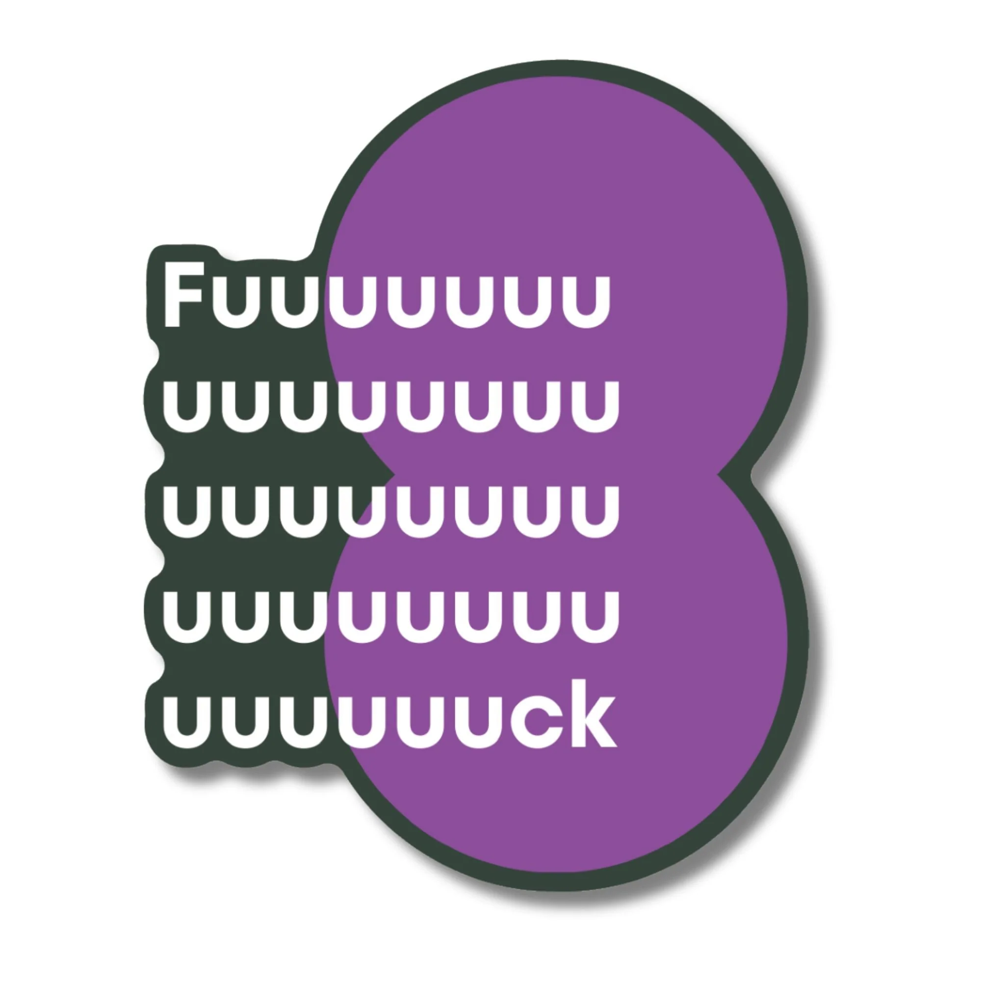 Fuuuuuck Bauhaus Inspired Sticker | Vinyl Die Cut Decal - Image 2