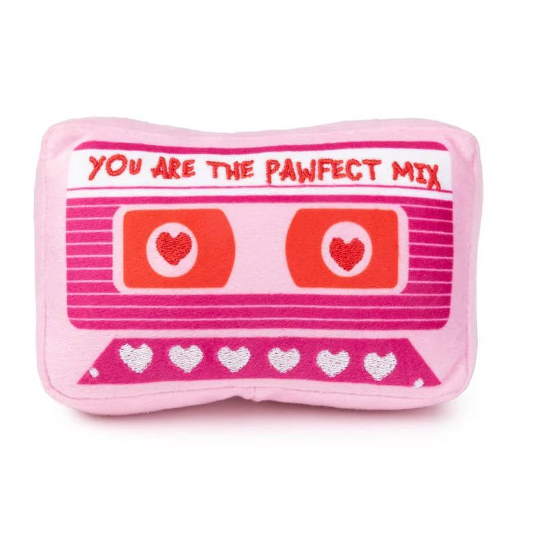 Mix Tape Plush Dog Toy | Plush Toys for Pet Lovers | Giftable Dog Stocking Stuffer