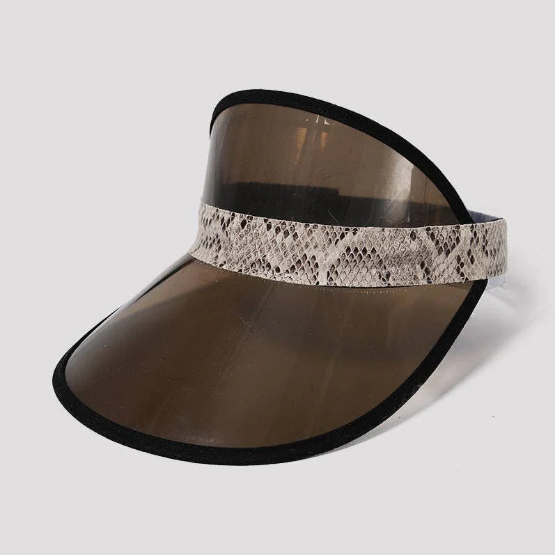 Python Trim Visor | Semi Transparent Plastic Sun Visor with Elastic Band (Black, Pink or Green) - Image 5