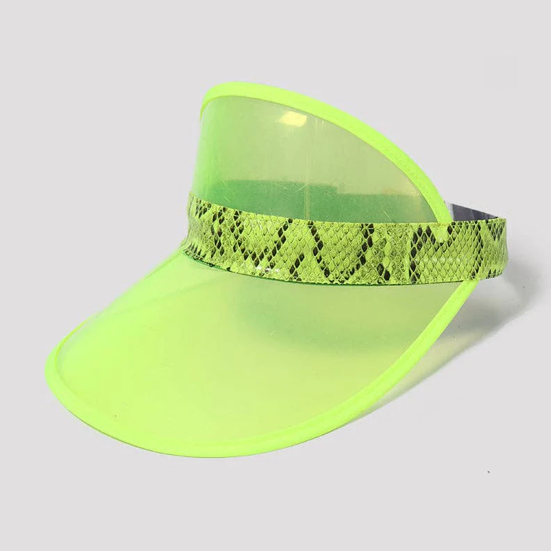 Python Trim Visor | Semi Transparent Plastic Sun Visor with Elastic Band (Black, Pink or Green) - Image 7